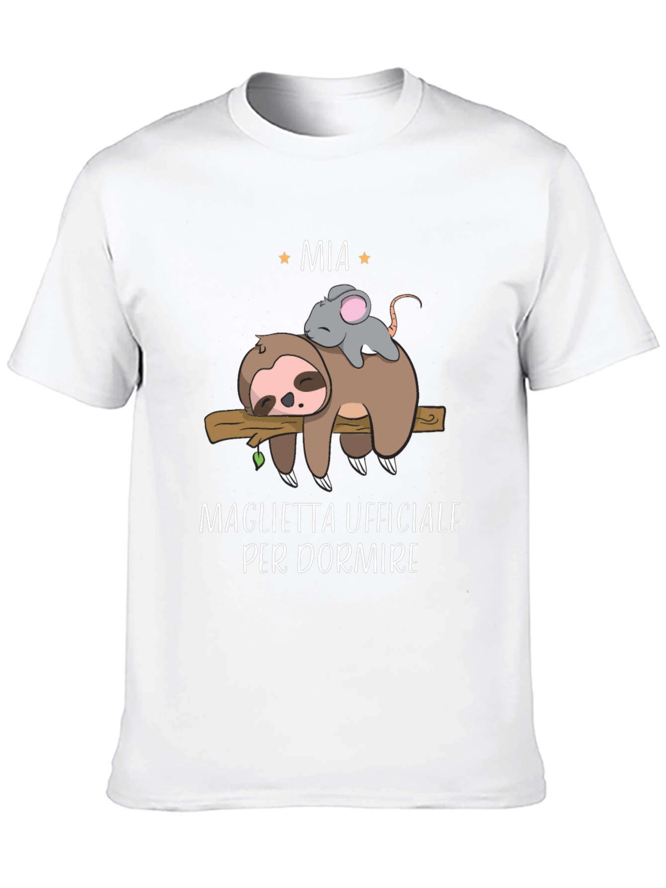 Black Funny Sloth & Mouse 'Mia' Sleep Shirt view 10