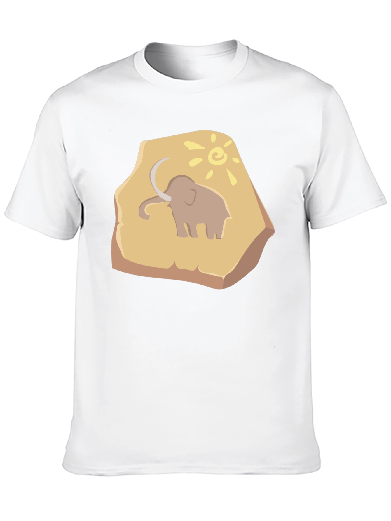 Black Mammoth Fossil Graphic Tee - Black Cotton T-Shirt view 10