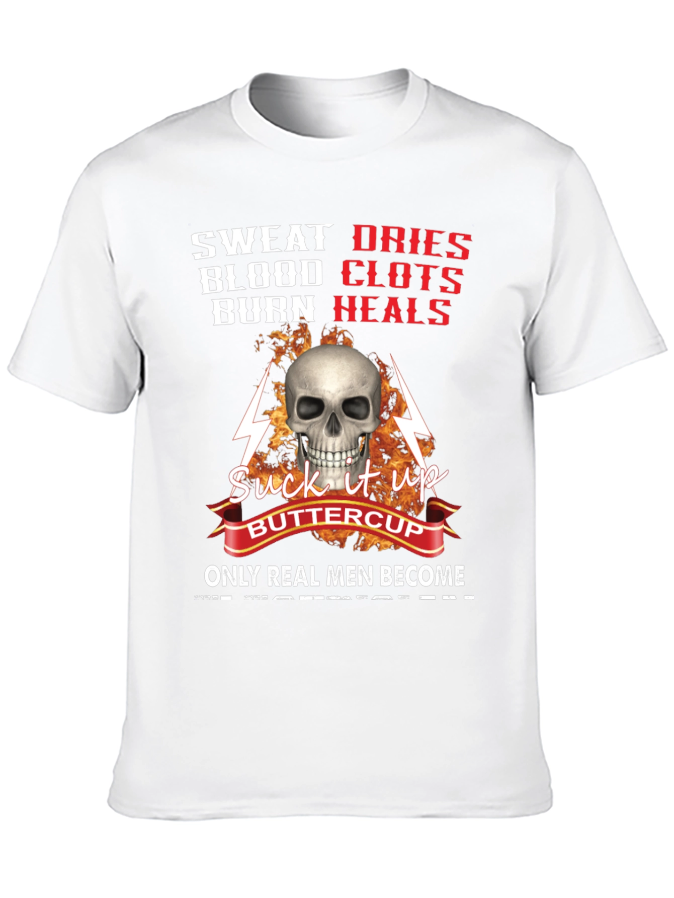 Black Sweat Blood Burn Graphic T-Shirt view 10