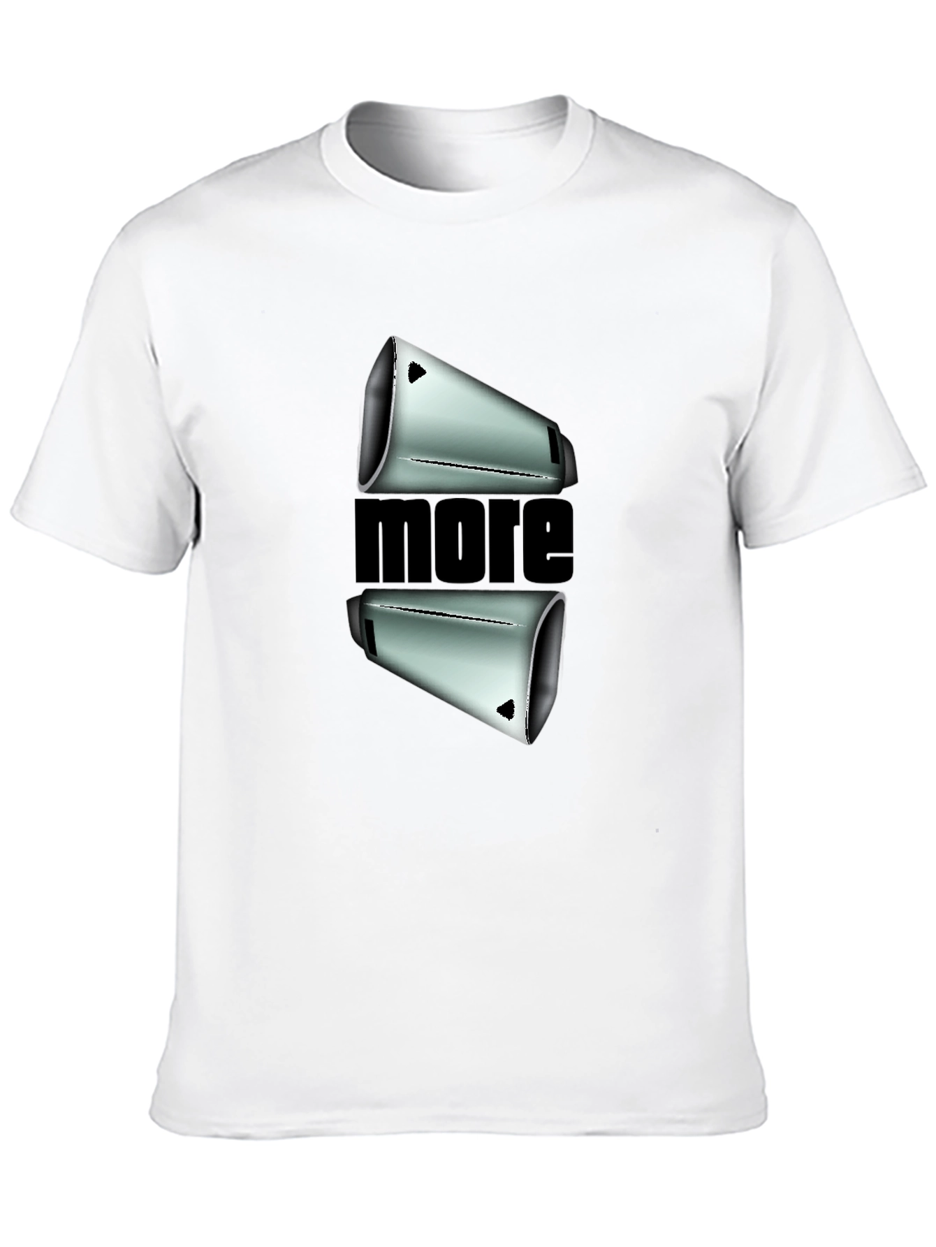 Black Modern "More" Graphic Black T-Shirt view 10