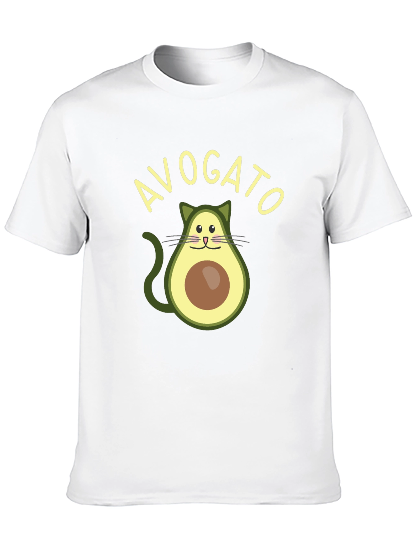 Black Avogato T-Shirt - Funny Avocado Cat Graphic Tee view 10