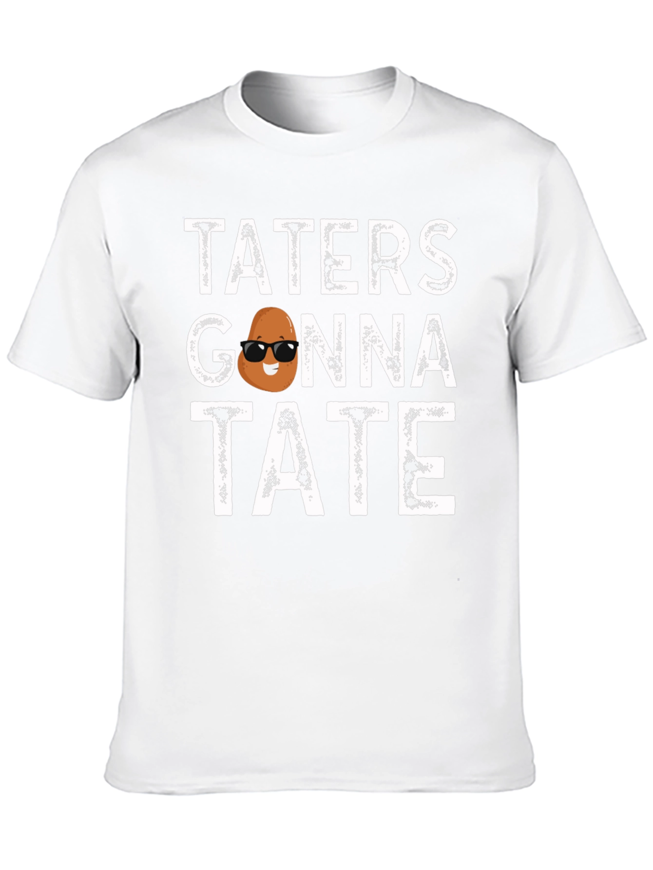 Black Taters Gonna Tate Funny Potato Graphic T-Shirt view 10