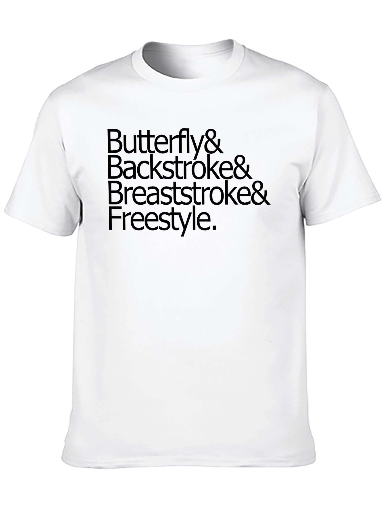 Black Swim Strokes Graphic Tee - Butterfly Backstroke Breaststroke Freestyle view 10