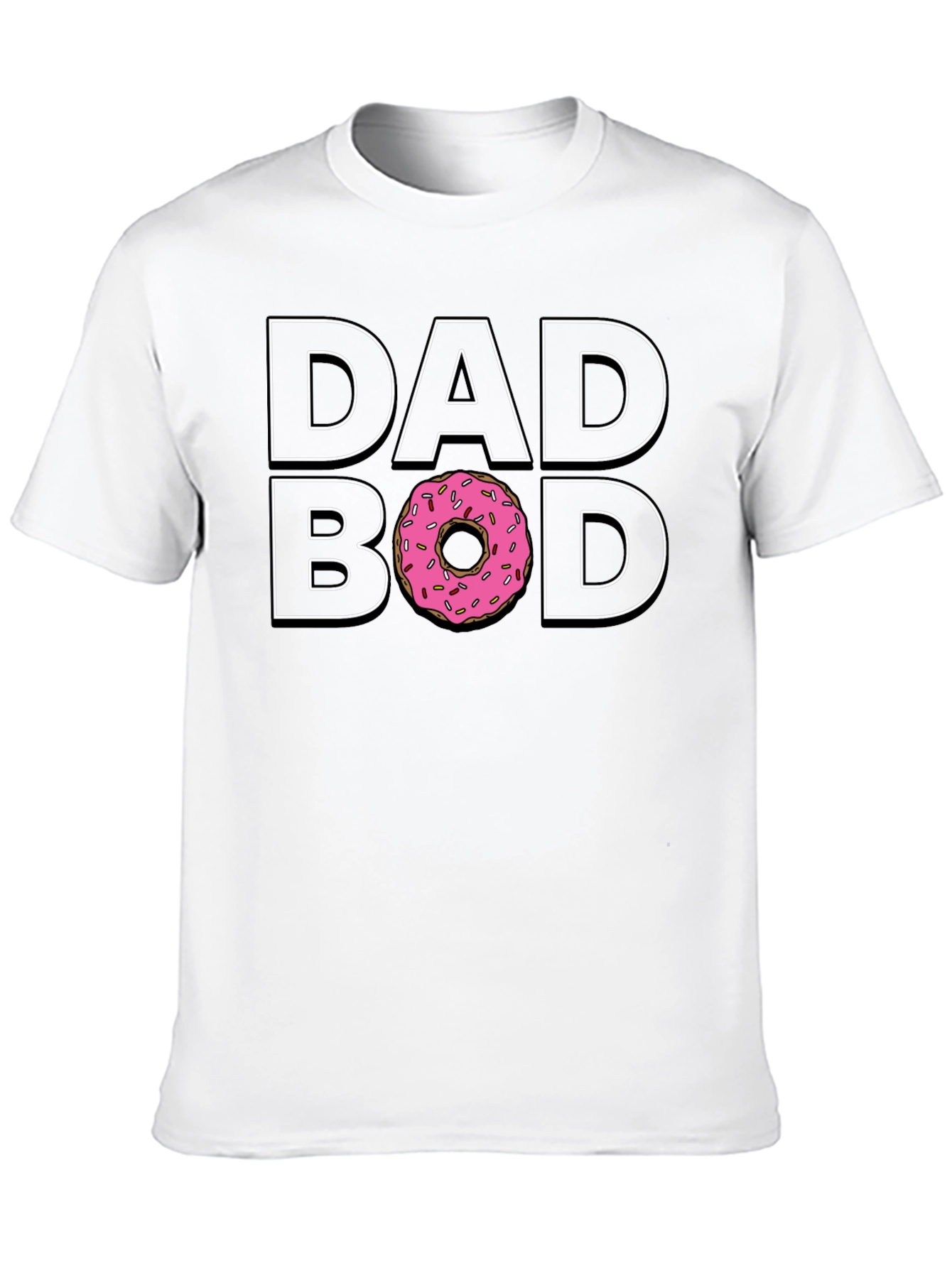 Black Dad Bod Donut T-Shirt - Funny Dad Shirt view 10