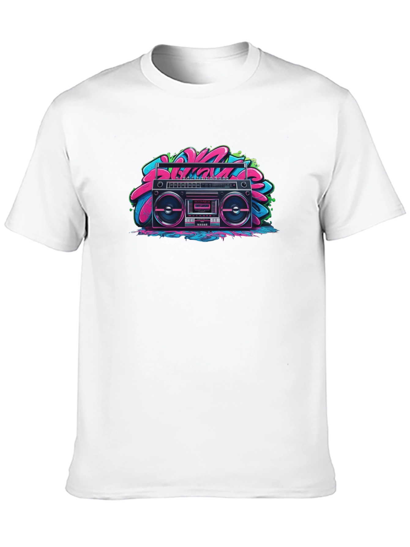 Black Retro Boombox Graphic Tee - Black view 10