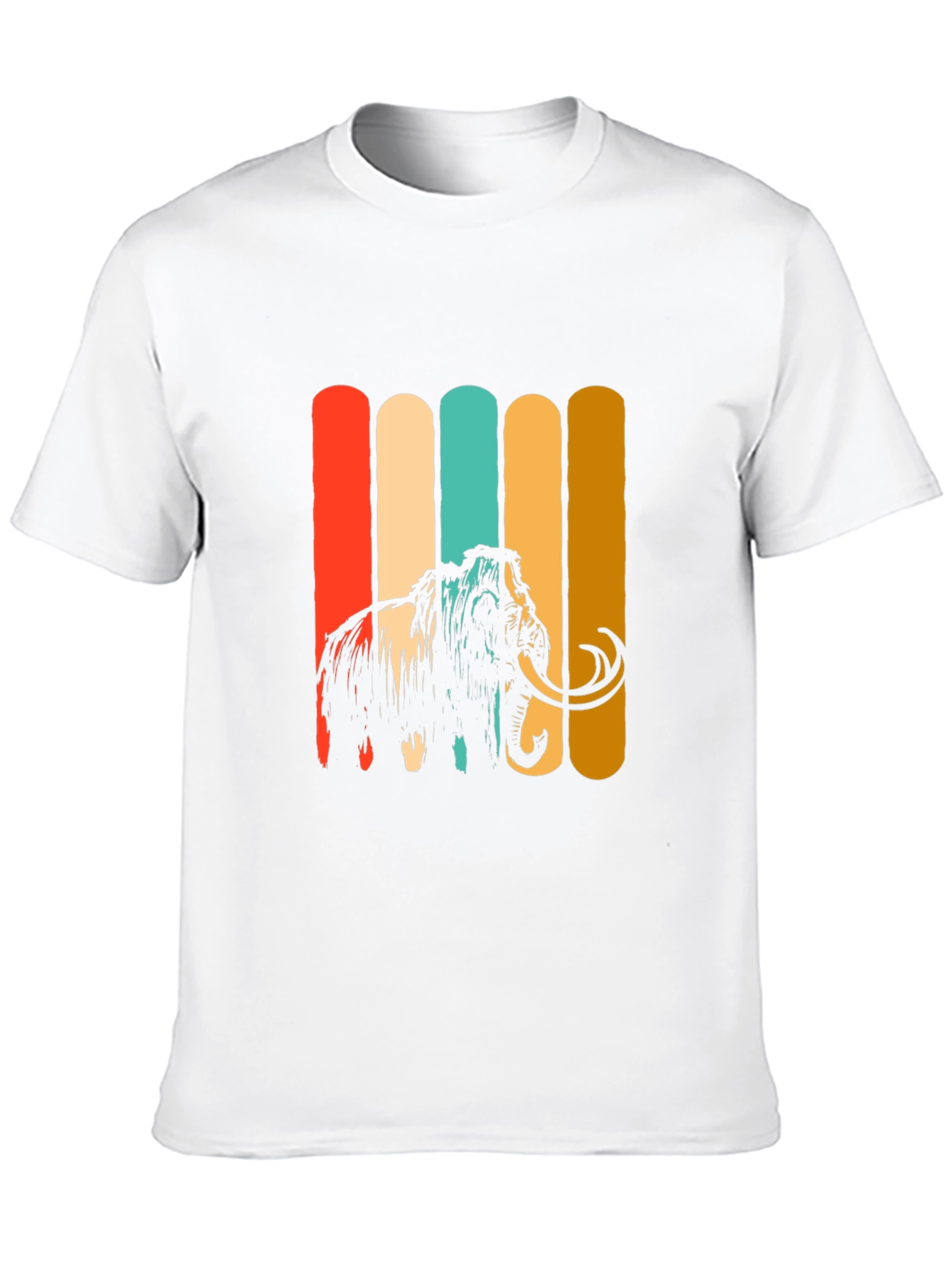 Black Retro Mammoth Graphic Tee - Vintage Style T-Shirt view 10