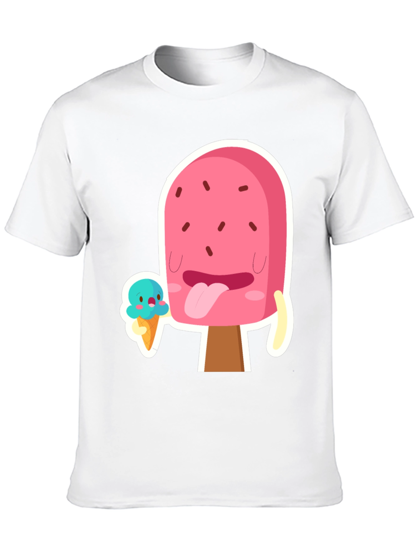 Black Cartoon Popsicle Graphic T-Shirt view 10