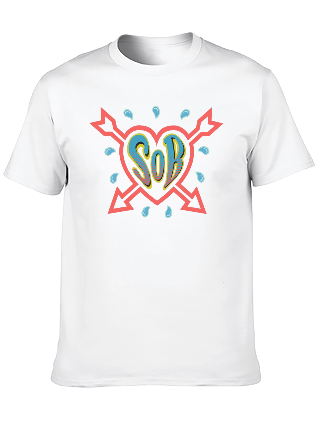 Black Heart SOB T-Shirt - Novelty Graphic Tee view 10