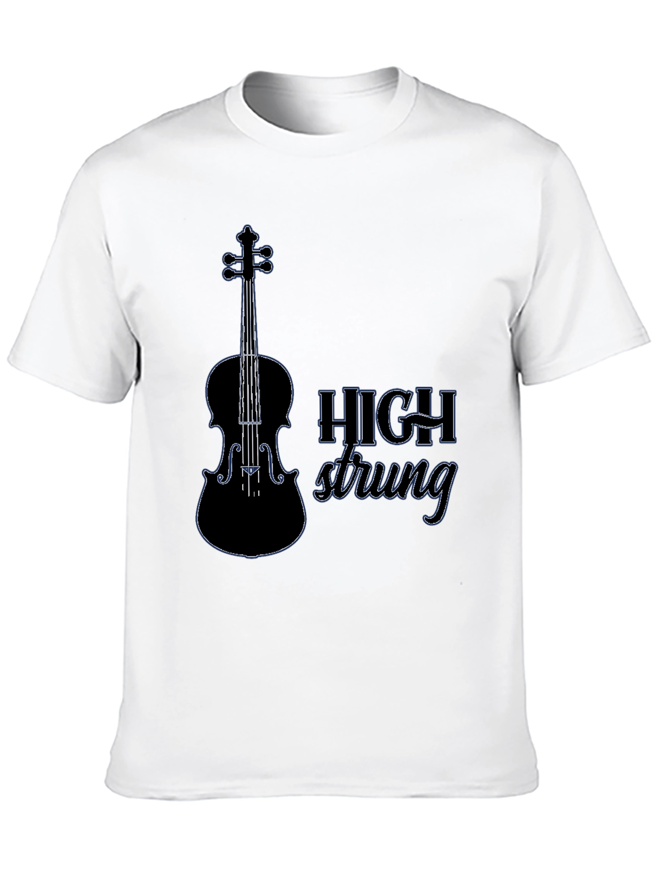Black High Strung Violin T-Shirt - Music Lover Tee view 10
