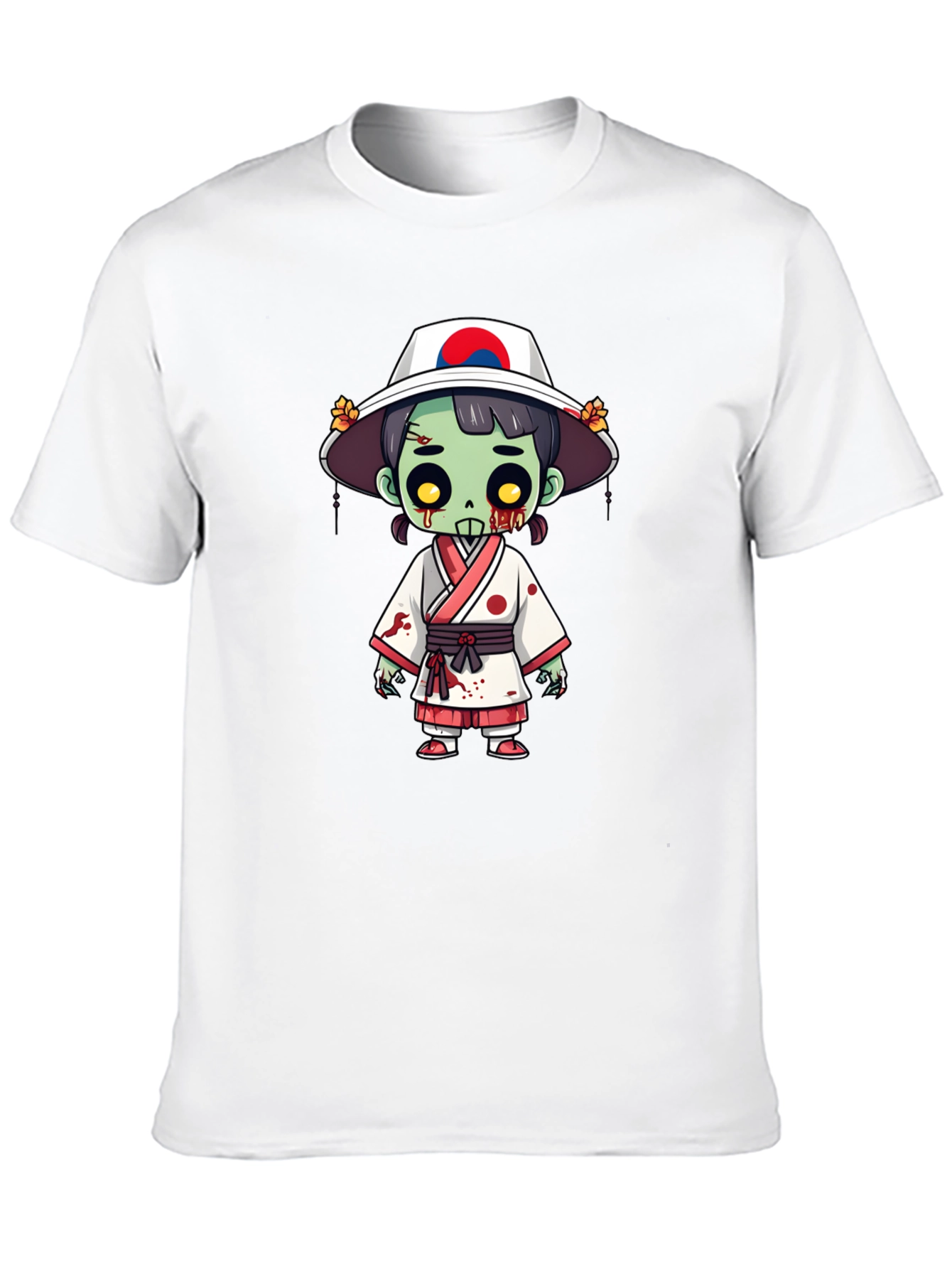 Black Zombie Girl T-Shirt - Spooky Korean Style view 10