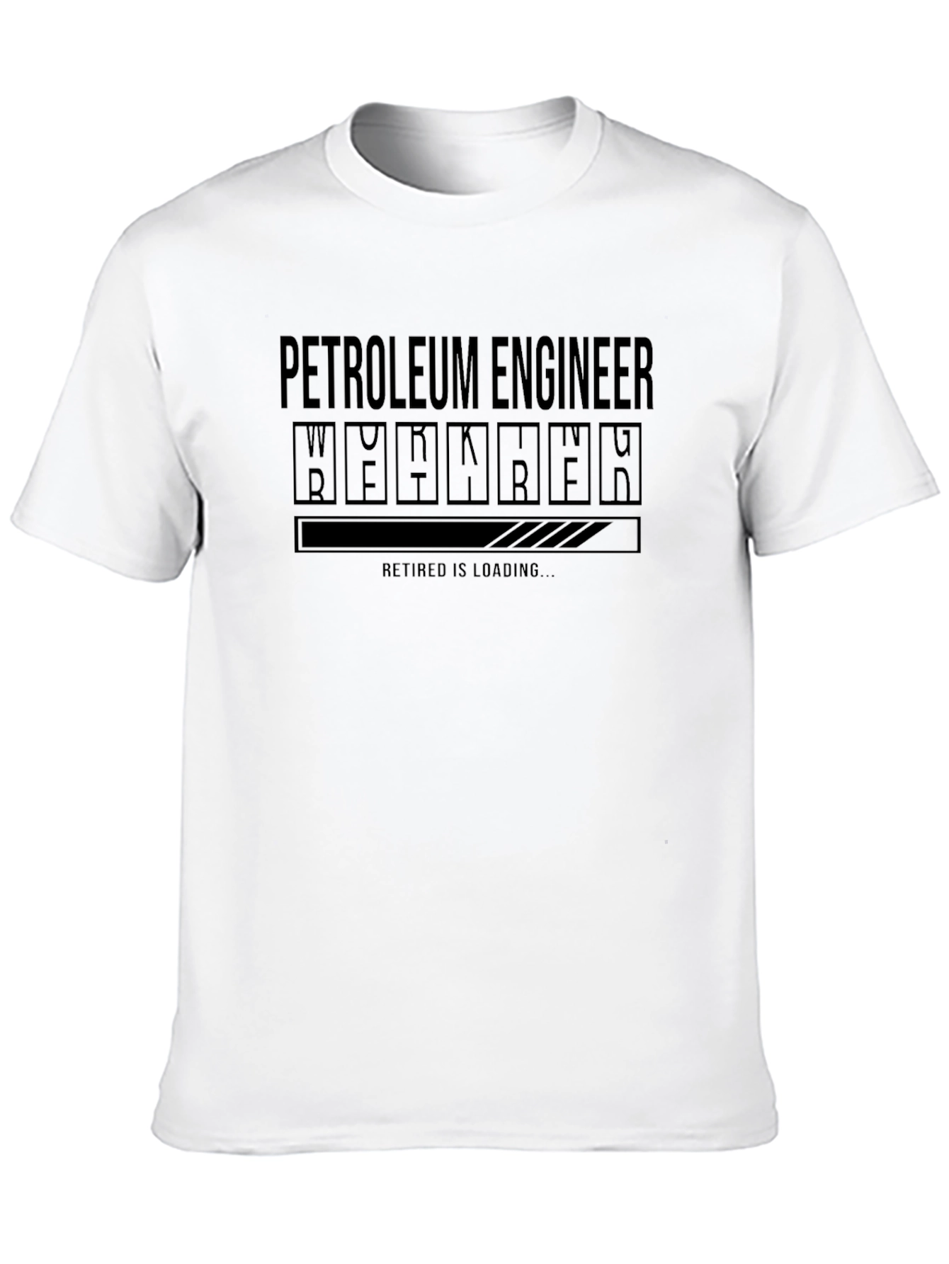 Black Petroleum Engineer Retirement Loading T-Shirt view 10