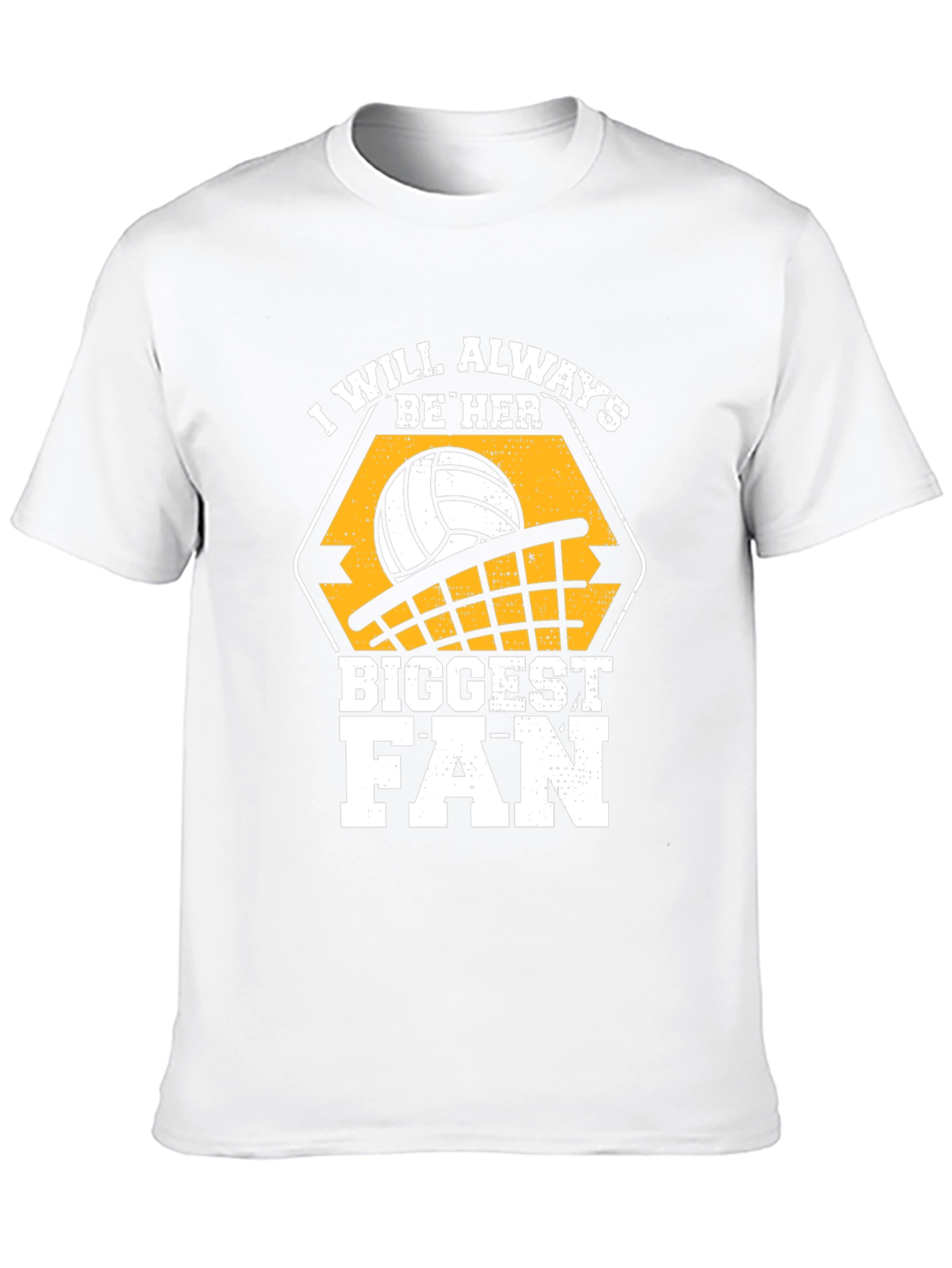 Black Volleyball Fan T-Shirt - I Will Always Be Her Biggest Fan view 10