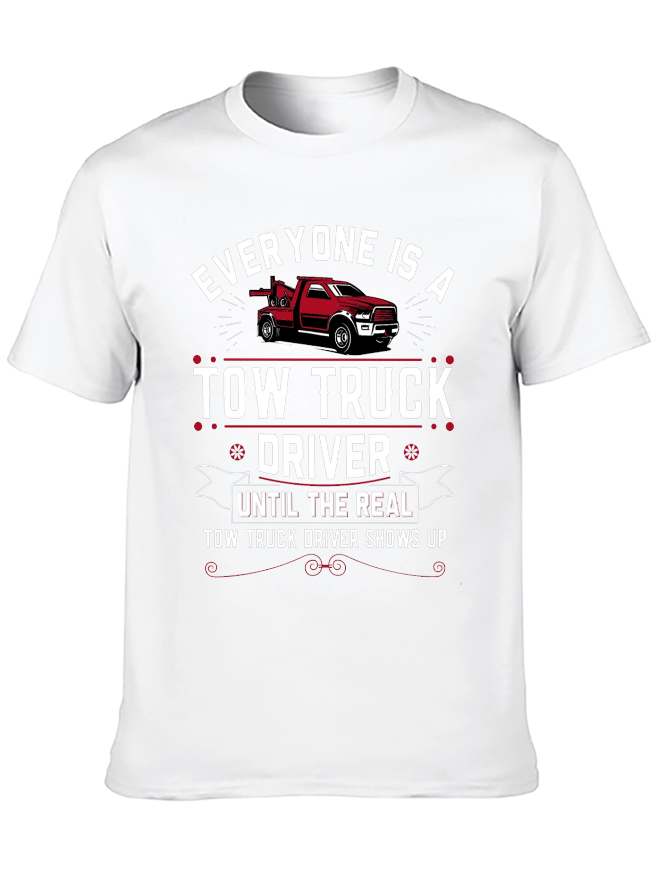 Black Tow Truck Driver T-Shirt view 10