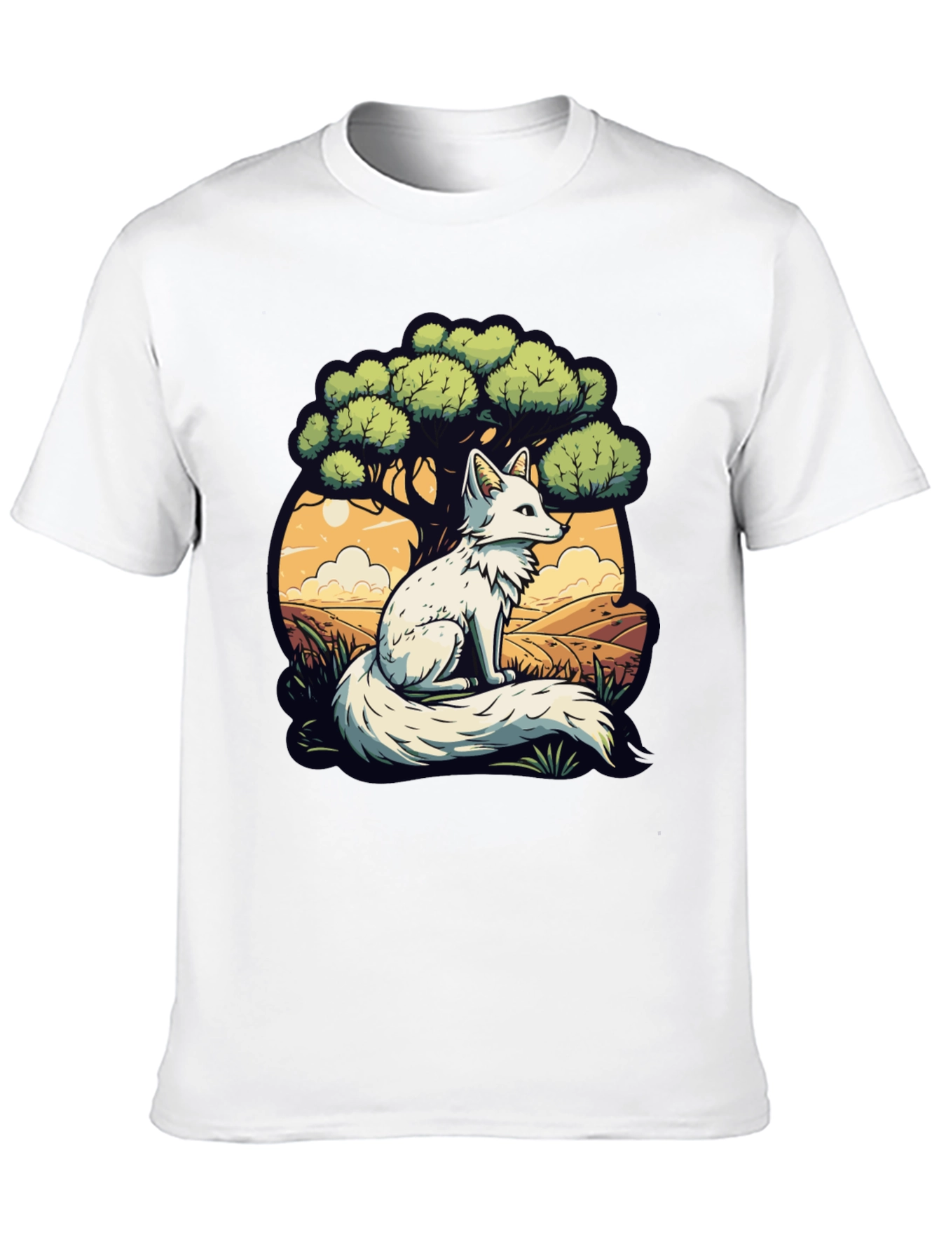 Black Arctic Fox Graphic Tee - Nature Lover's T-Shirt view 10