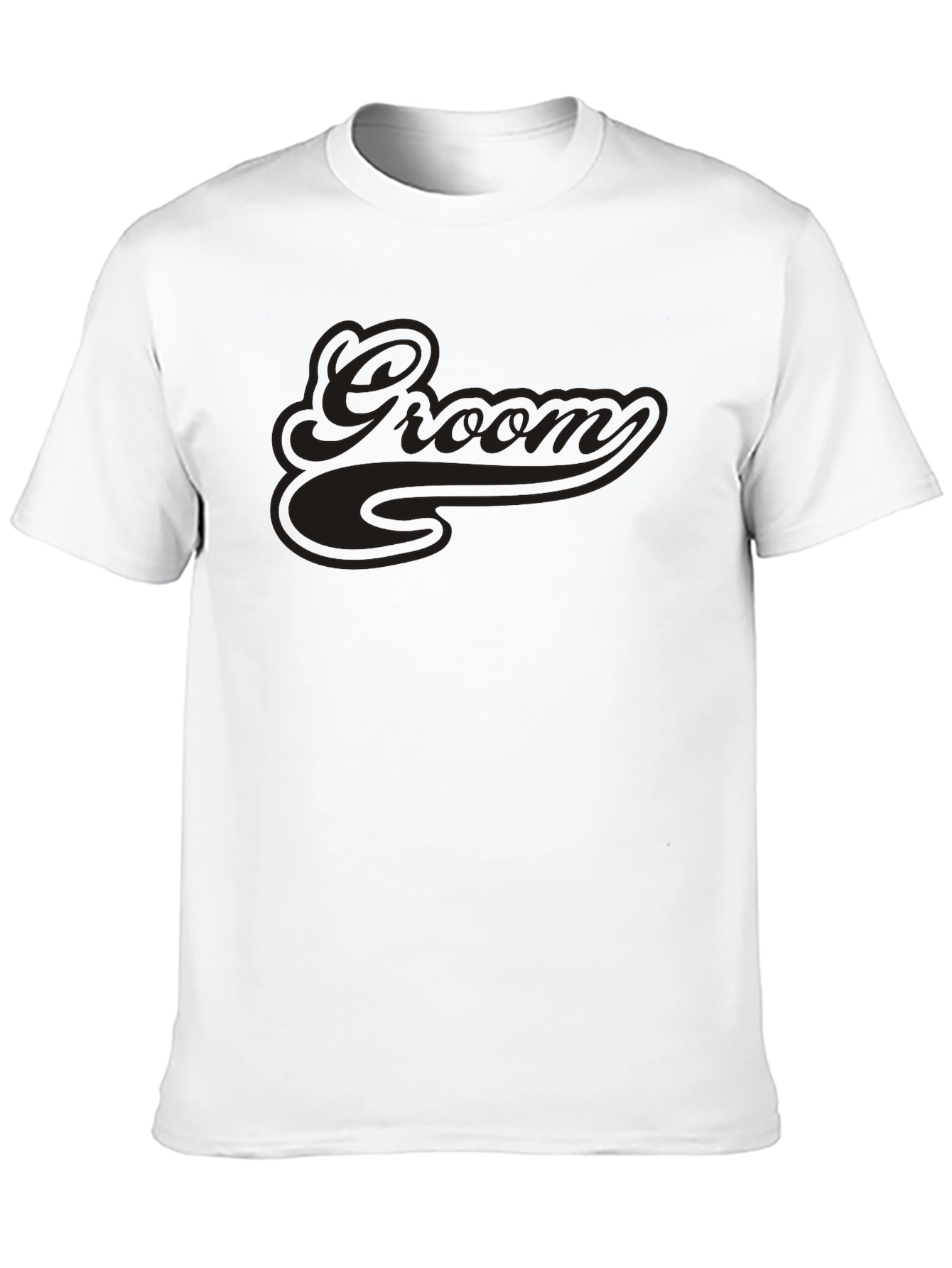 Black Groom Crew Neck Short Sleeve T-Shirt view 10