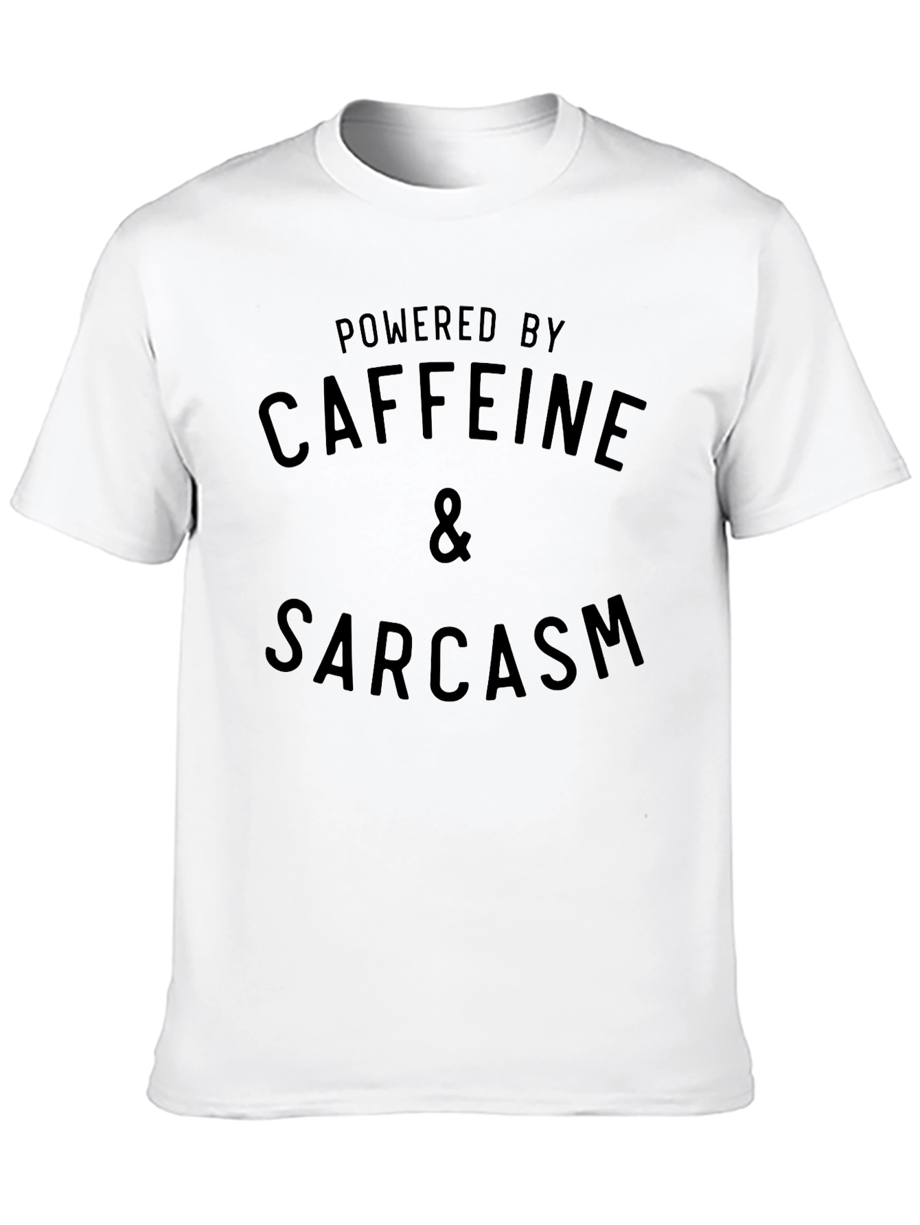 Black Caffeine & Sarcasm Graphic Tee -  Funny, Casual, Soft Cotton view 10