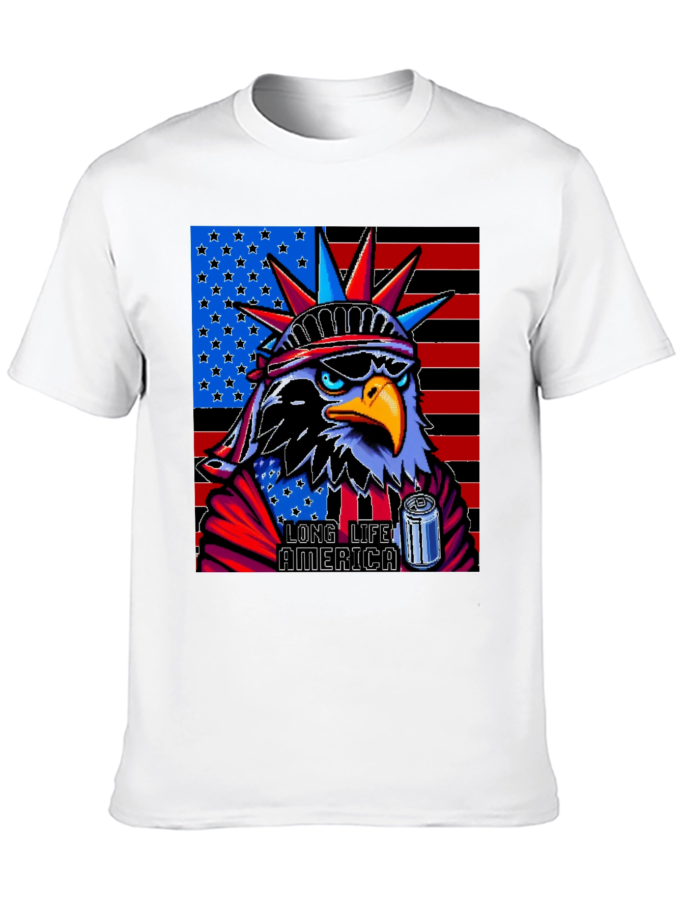 Black Patriotic Eagle T-Shirt: Long Live America! view 10