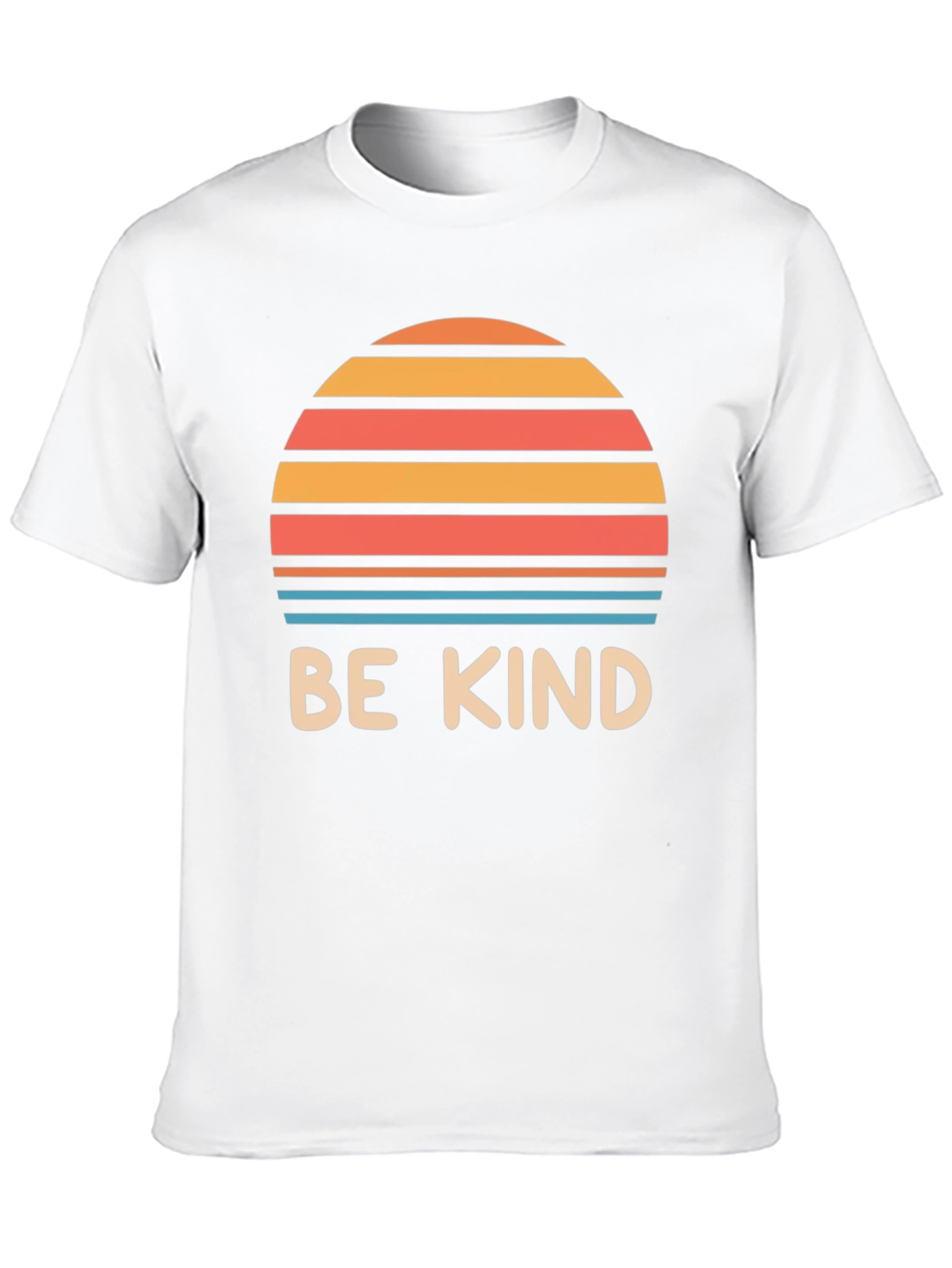 Black Be Kind Retro Sunset Graphic Tee - Black Cotton Blend view 10