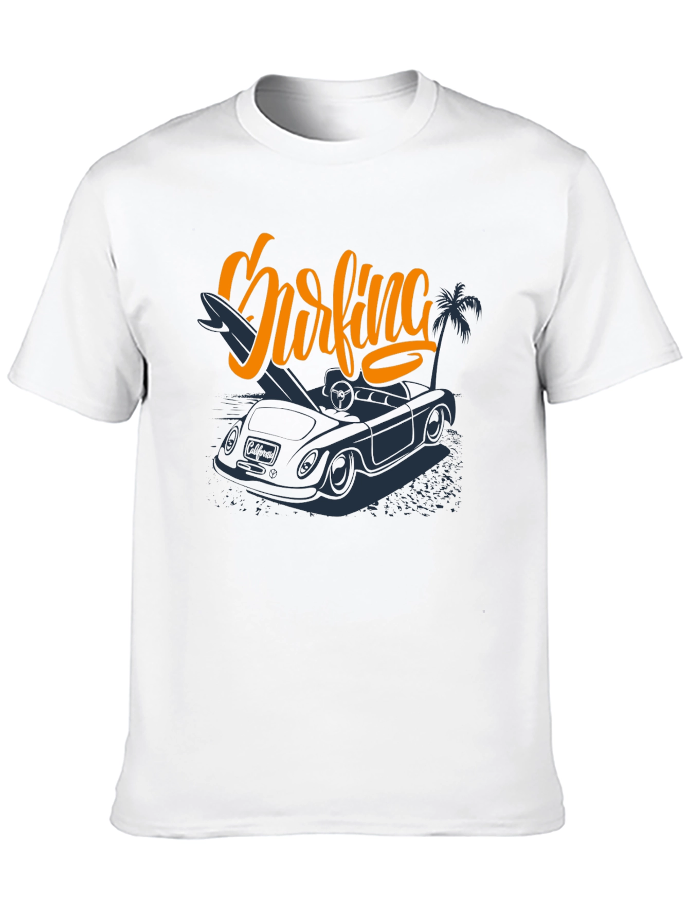 Black Surfing Car Graphic Tee -  Vacation Ready view 10