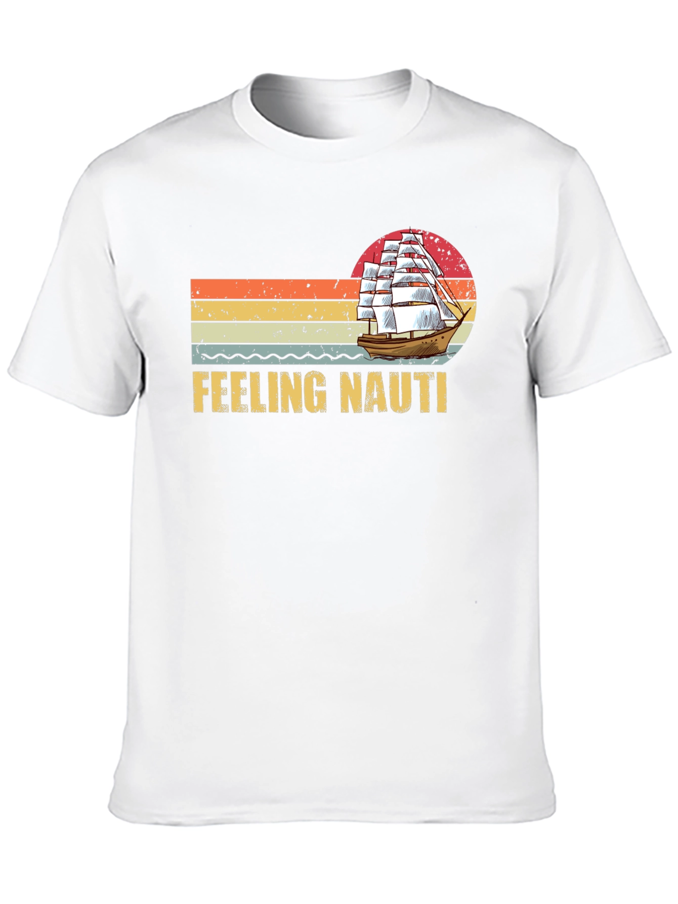 Black Feeling Nauti T-Shirt - Vintage Sailboat Design view 10