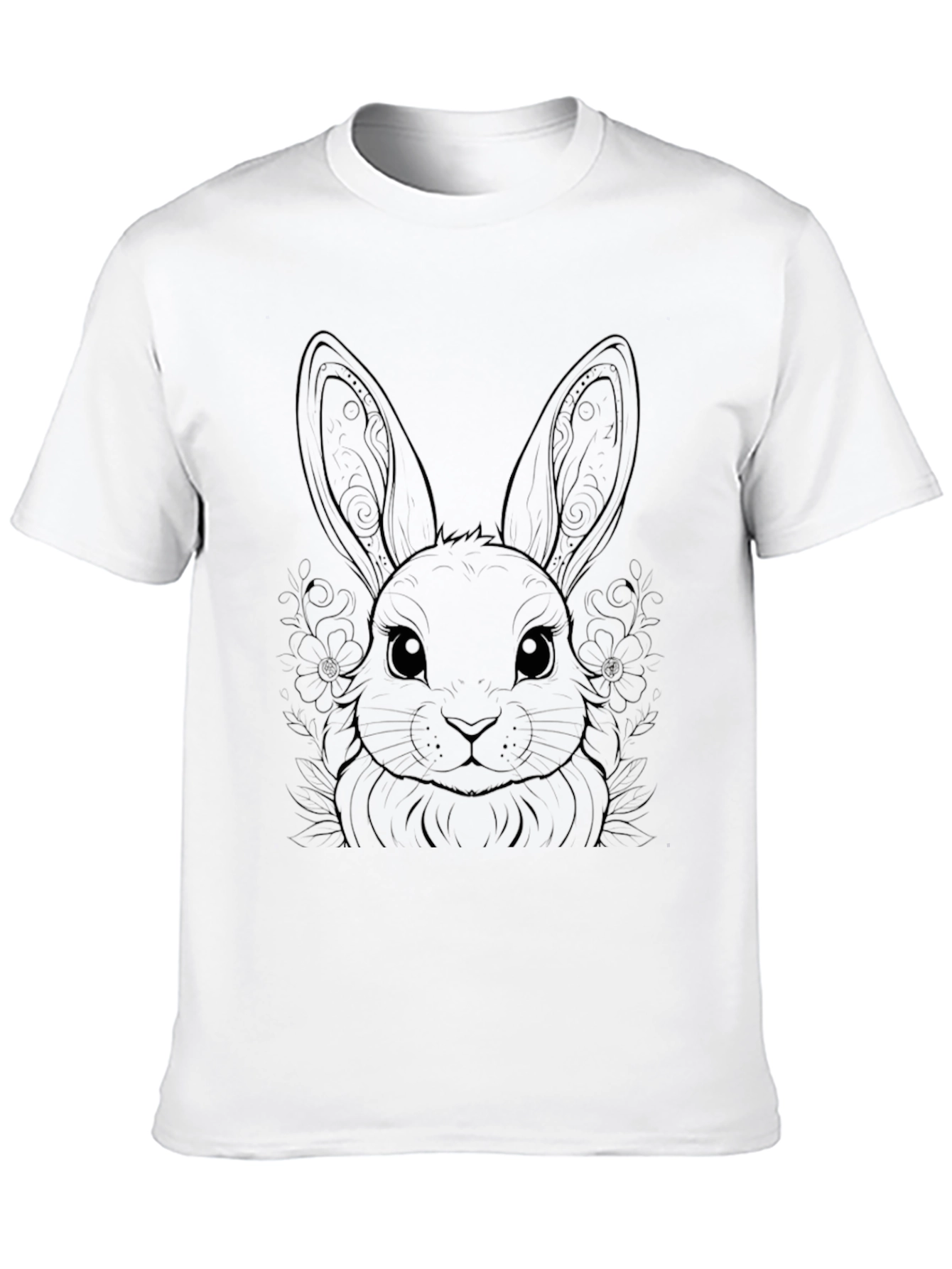 Black Rabbit Graphic Tee - Black Unisex T-Shirt view 10