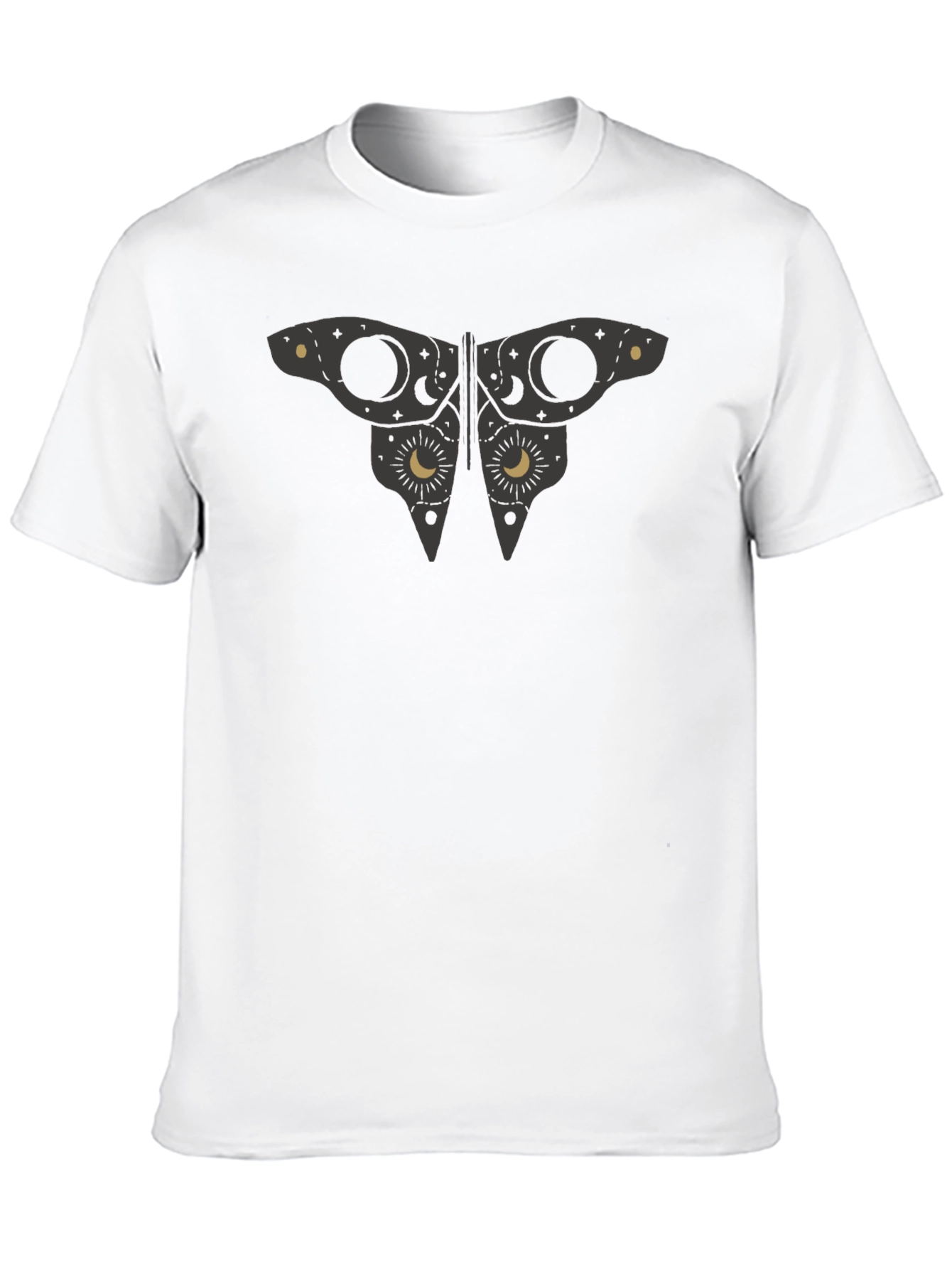 Black Celestial Butterfly Graphic Black Tee view 10