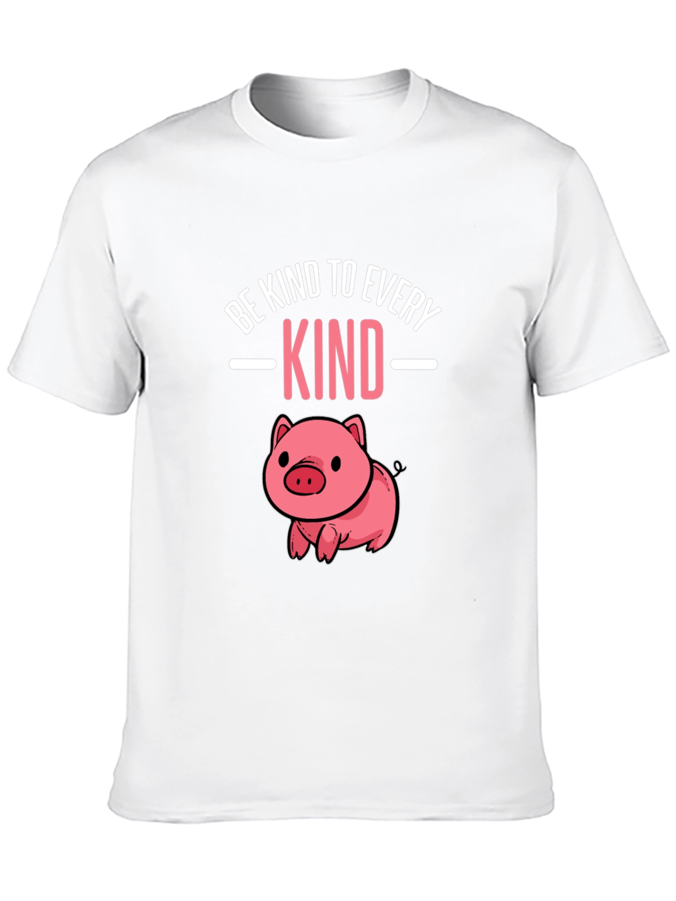 Black Be Kind To Every Kind Pig T-Shirt view 10