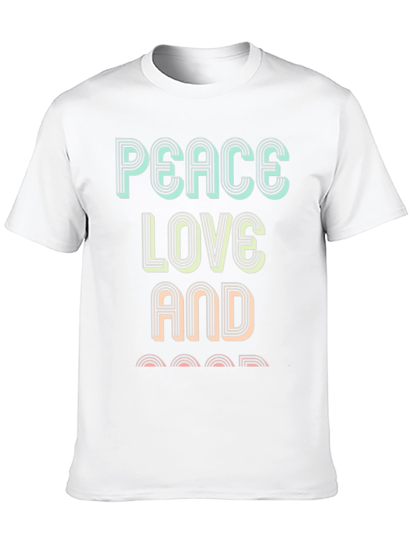 Black Peace Love and Good T-Shirt view 10