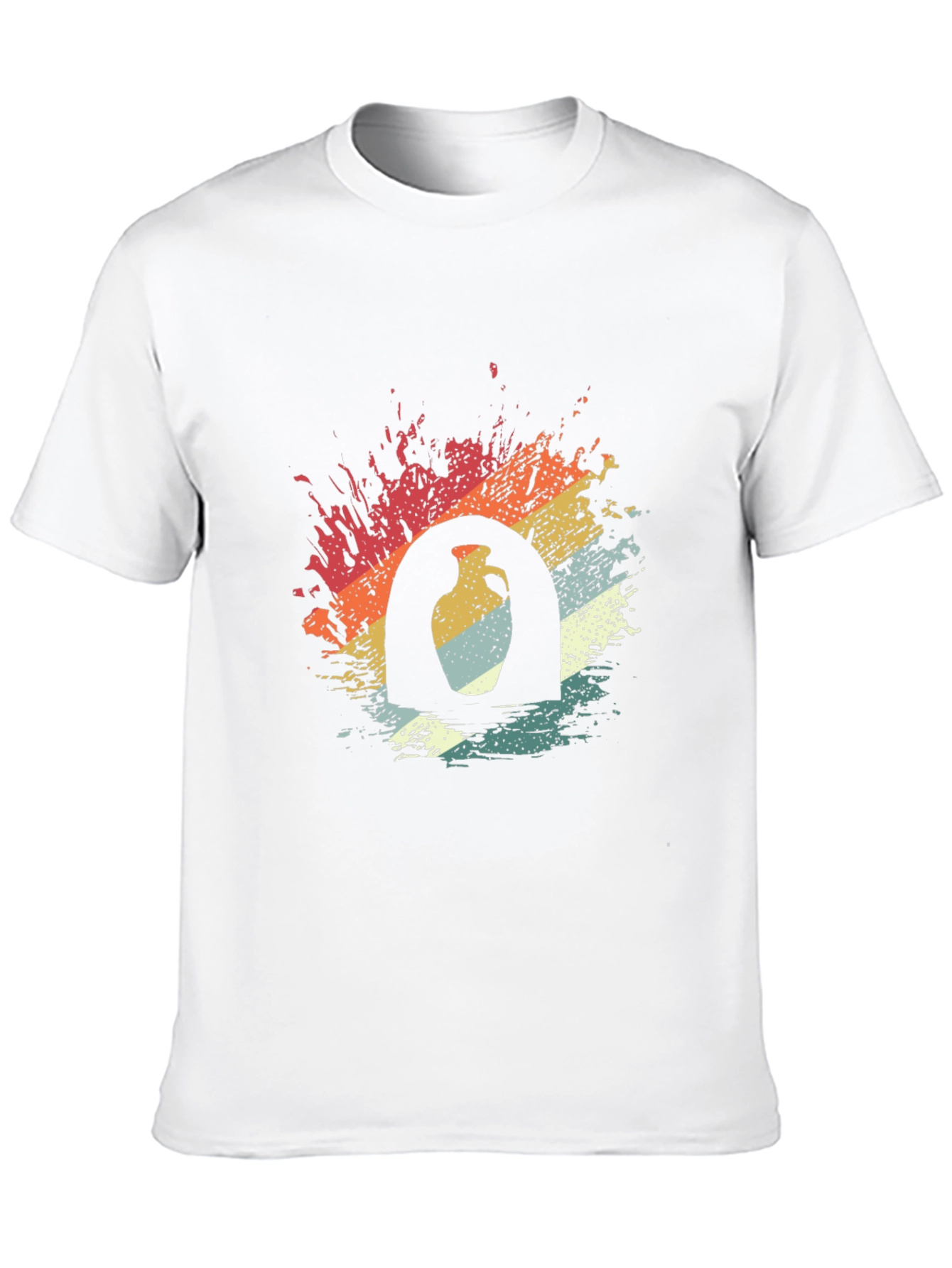 Black Retro Pottery Graphic Tee - Unisex Soft Cotton Shirt view 10