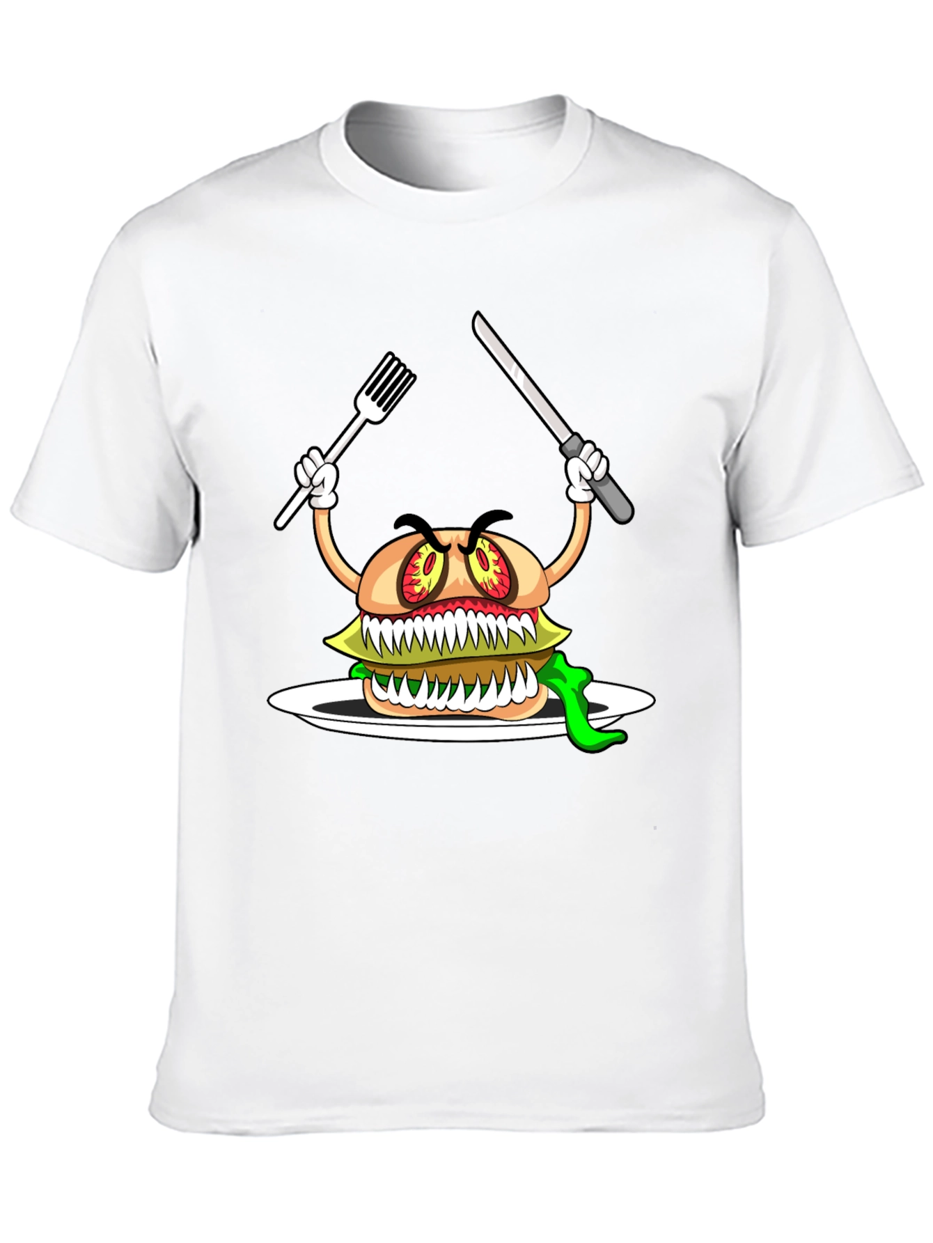 Black Monster Burger Graphic T-Shirt - Black view 10