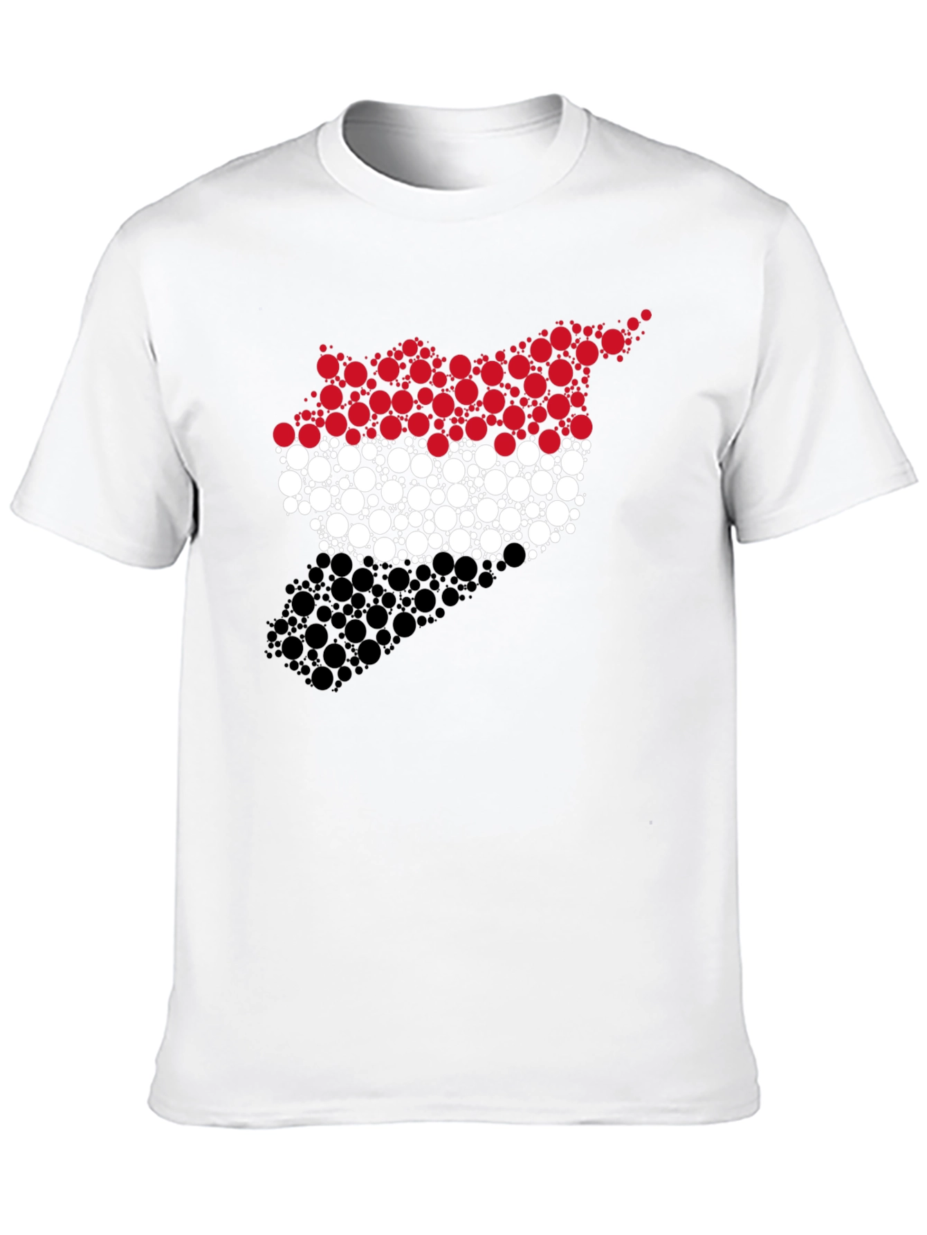 Syria Flag Circle Pattern Graphic Tee - 10