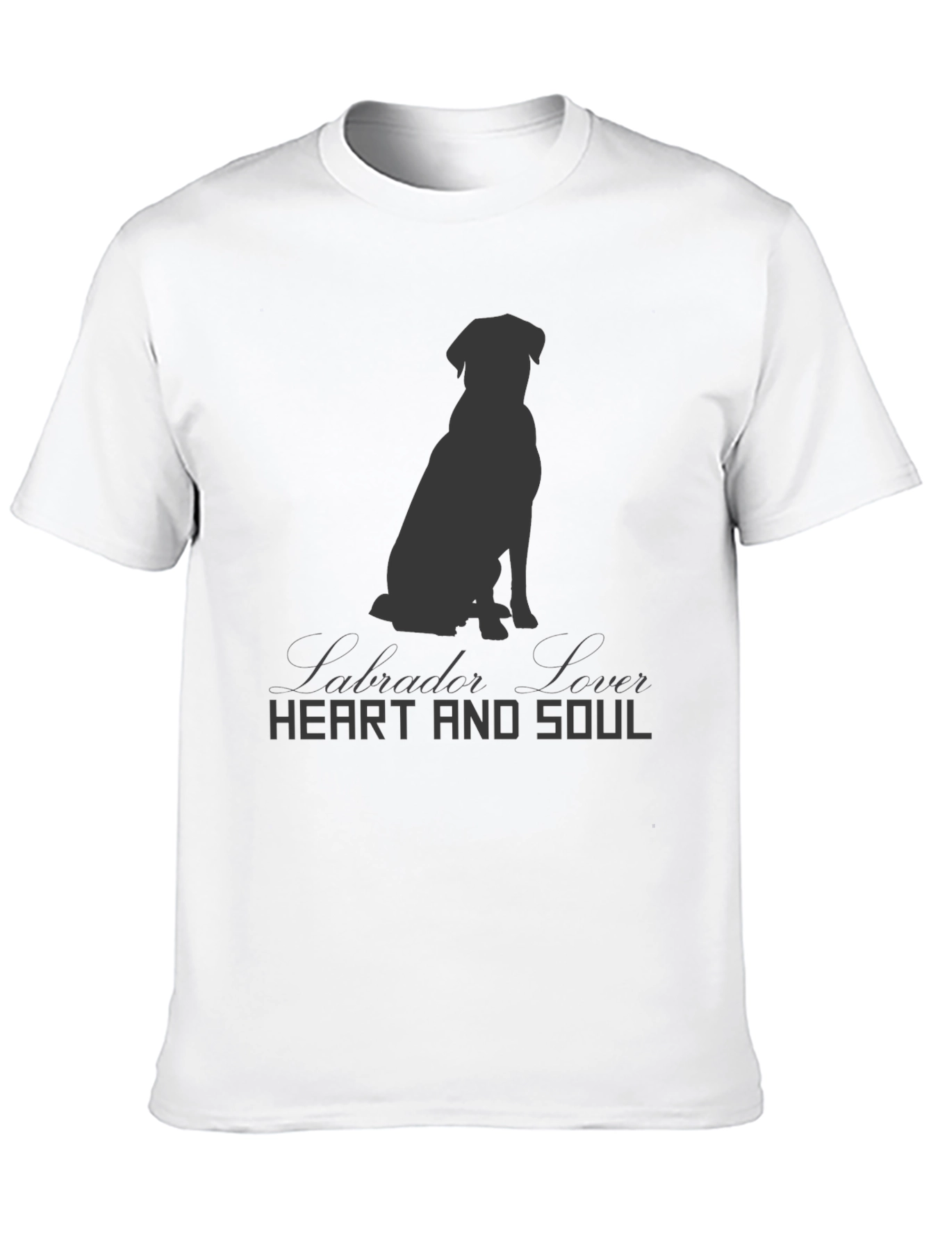 Black Labrador Lover Heart and Soul Black T-Shirt view 10