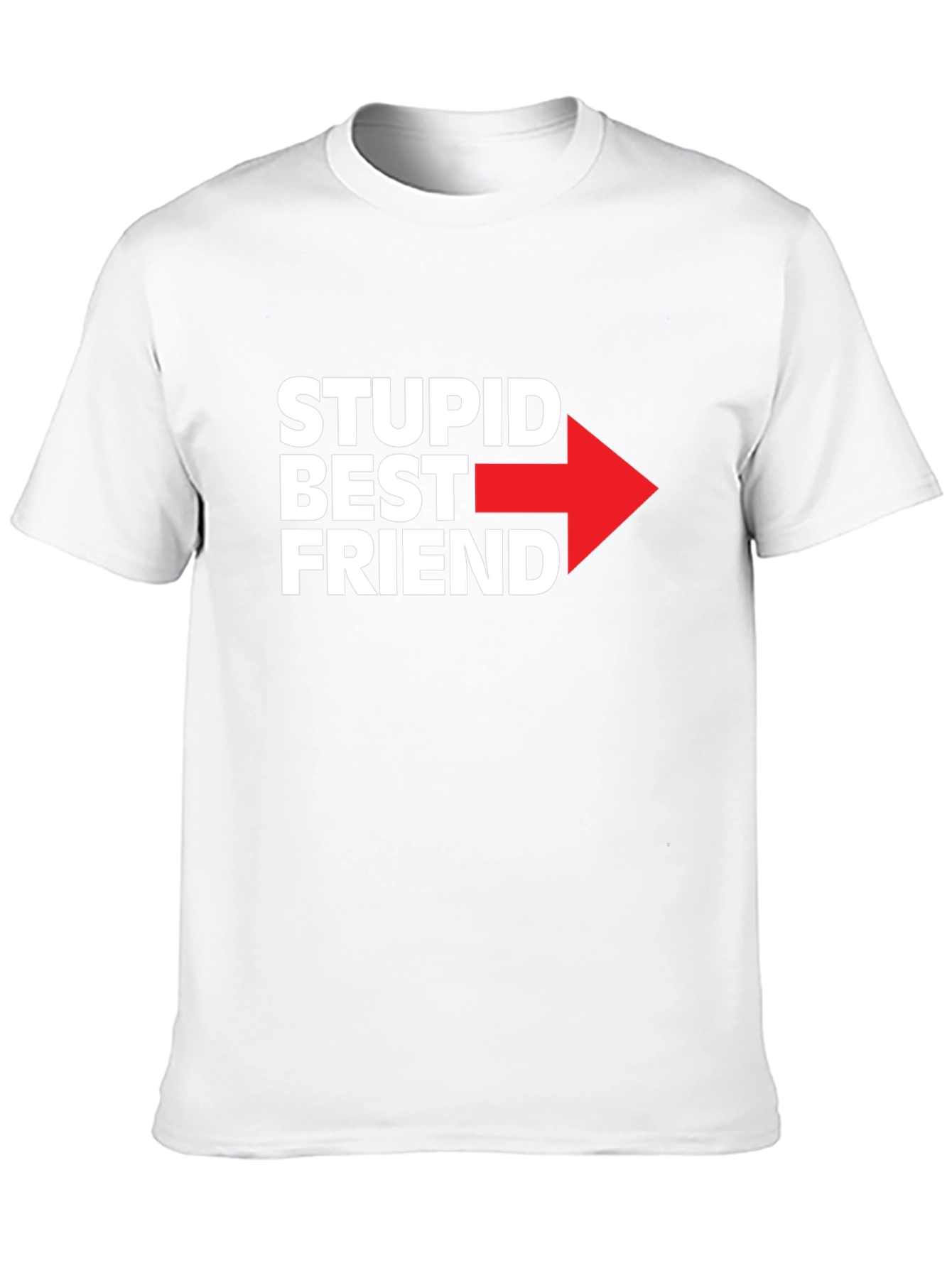 Black Stupid Best Friend Graphic T-Shirt - Funny Friendship Tee view 10