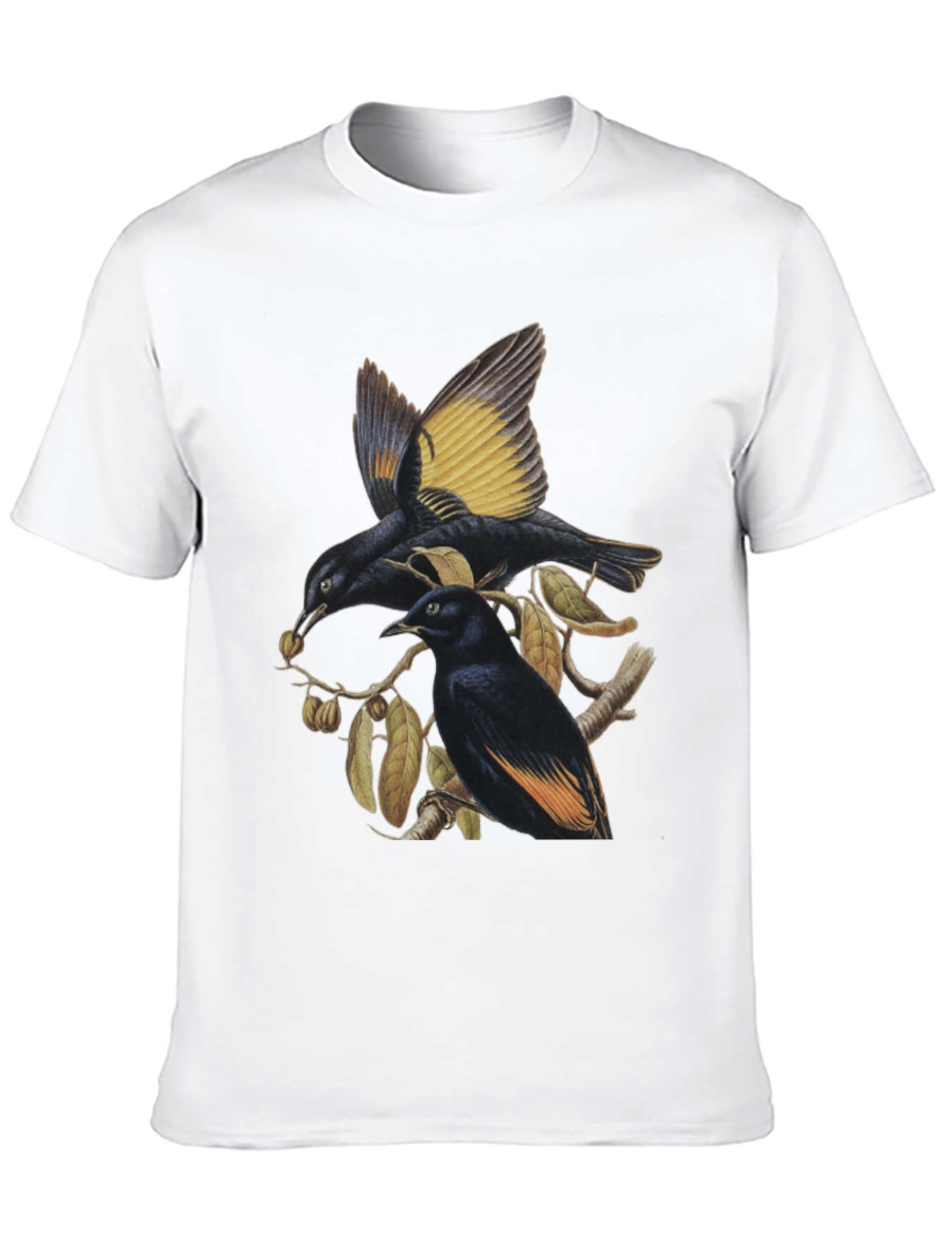 Black Birds on Branch Graphic Tee view 10