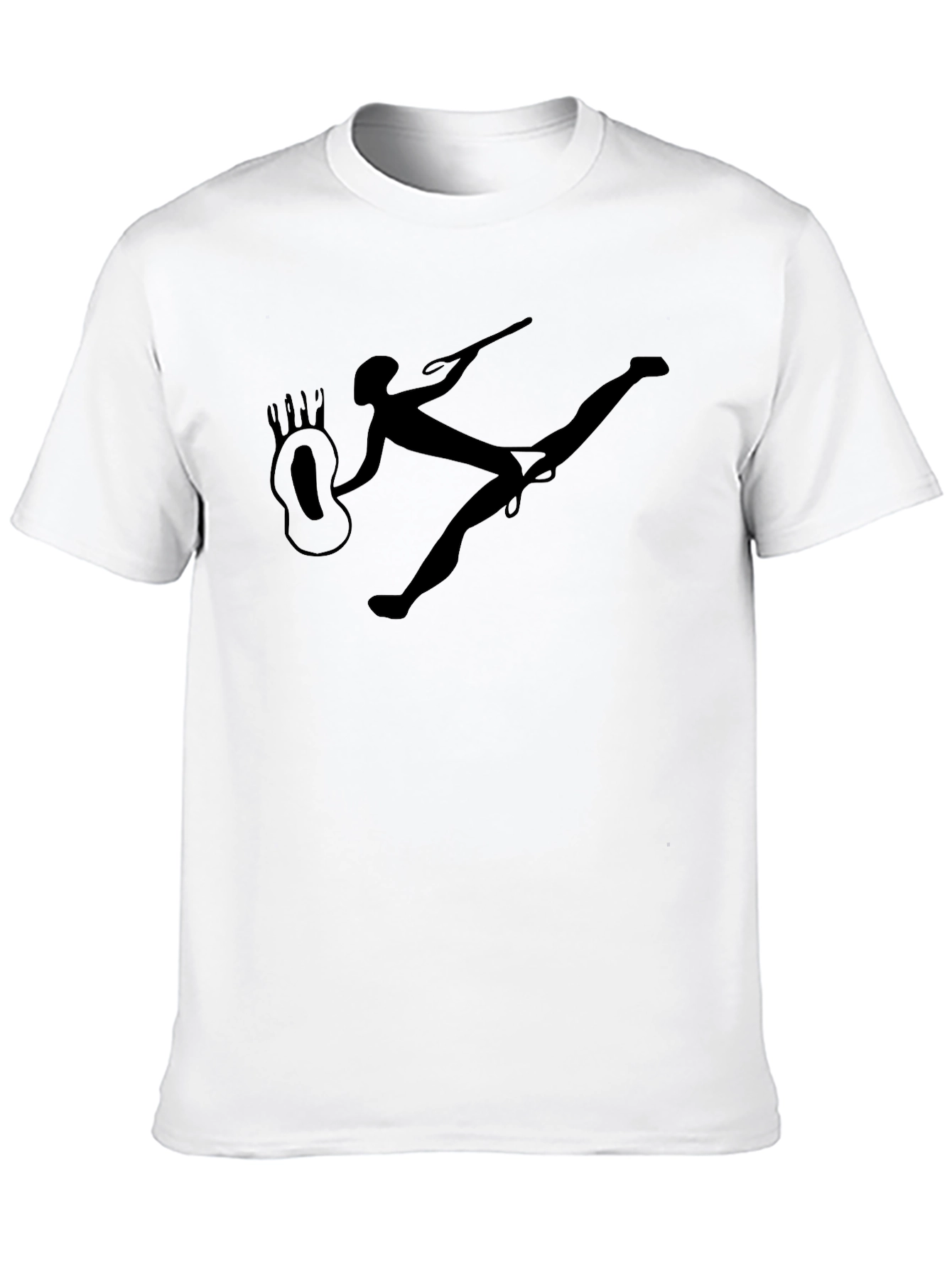 Black Abstract Silhouette Graphic Tee - Black view 10