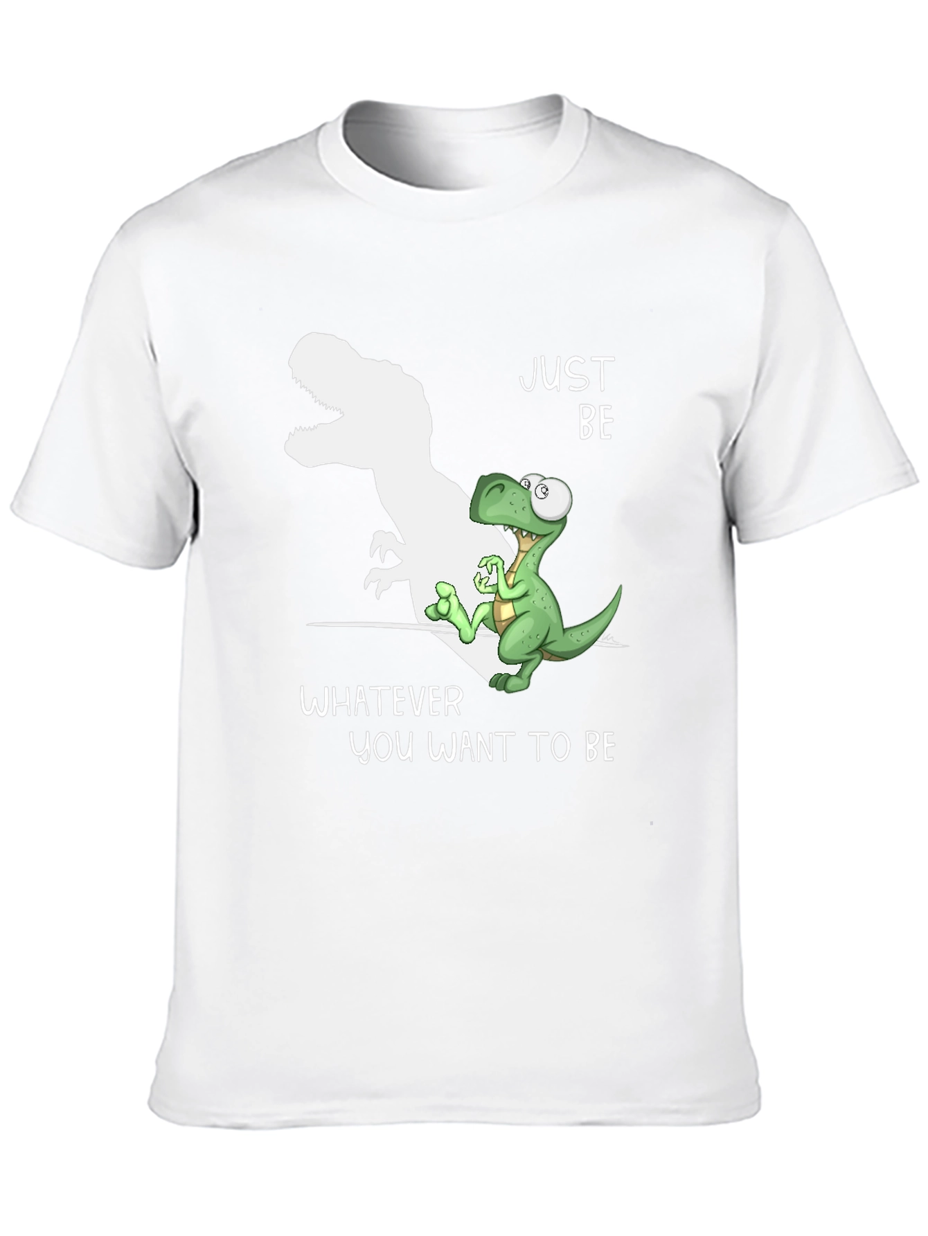 Black Just Be Dinosaur T-Shirt - Inspirational Graphic Tee view 10