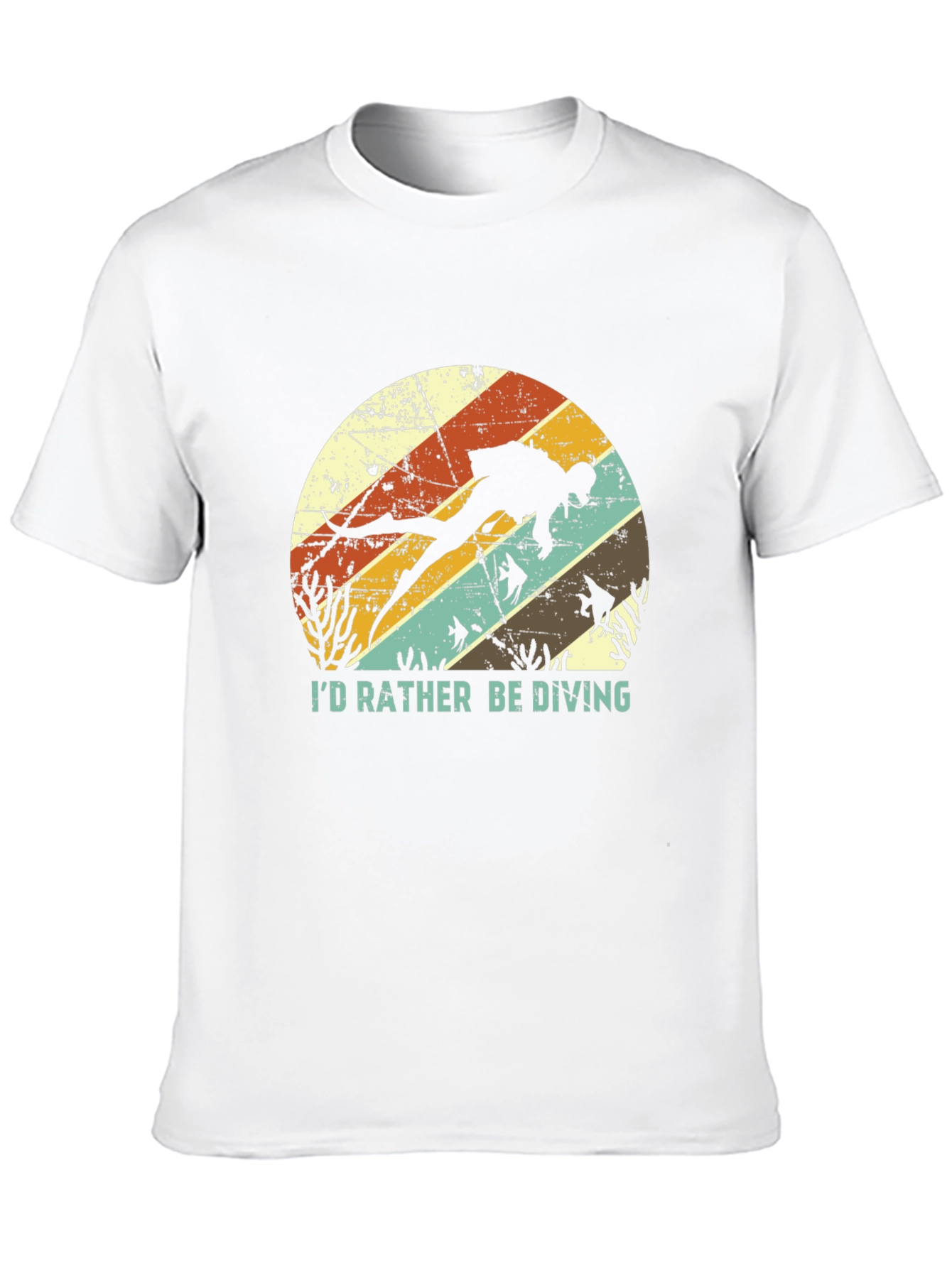 Black I'd Rather Be Diving T-Shirt - Scuba Diver Tee view 10