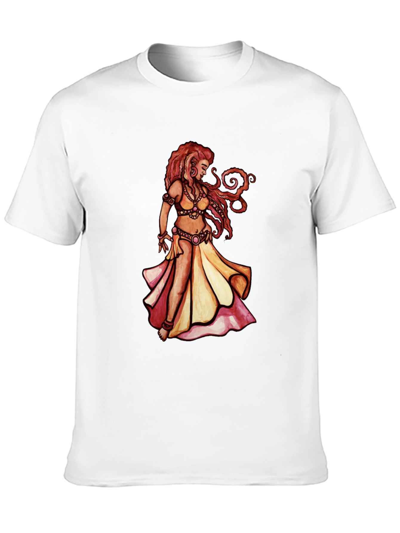 Black Belly Dance Art T-Shirt - Unique Graphic Tee view 10