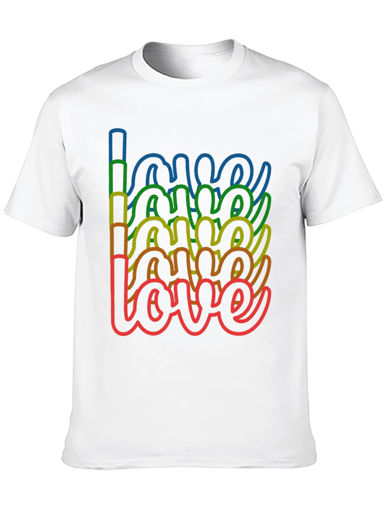 Rainbow Love Graphic Tee - Stylish Black T-Shirt - 10