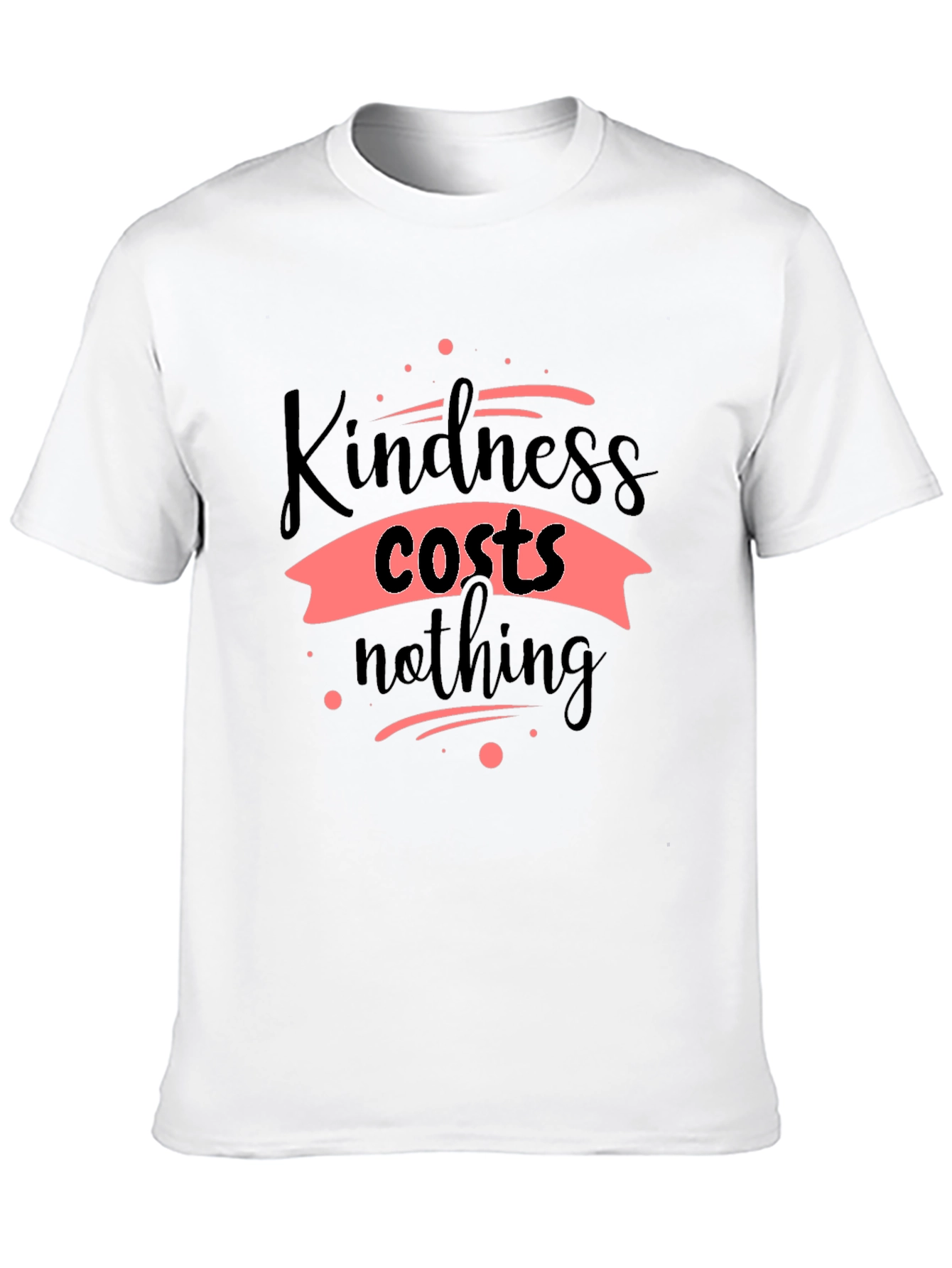Black Kindness Costs Nothing Black T-Shirt view 10
