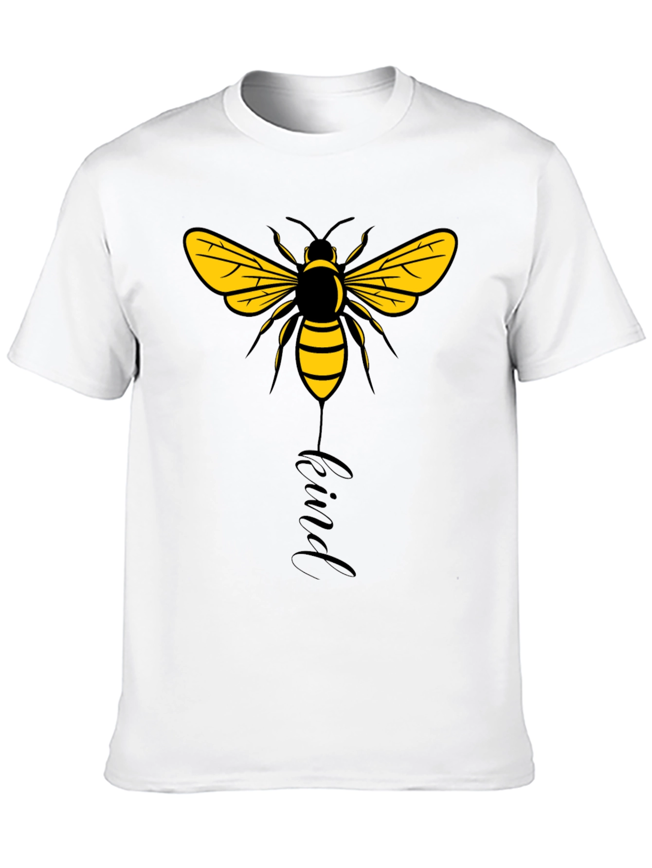 Black Bee Kind Graphic Tee - Black Cotton T-Shirt view 10