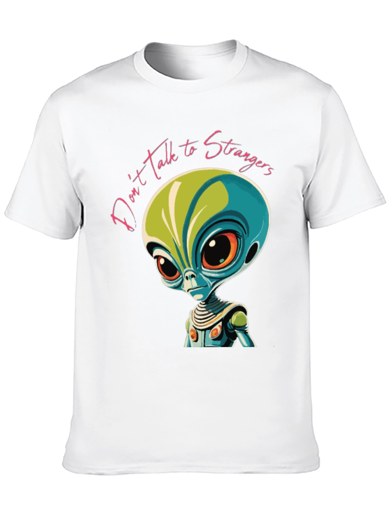 Black Don't Talk to Strangers Alien Graphic Tee view 10