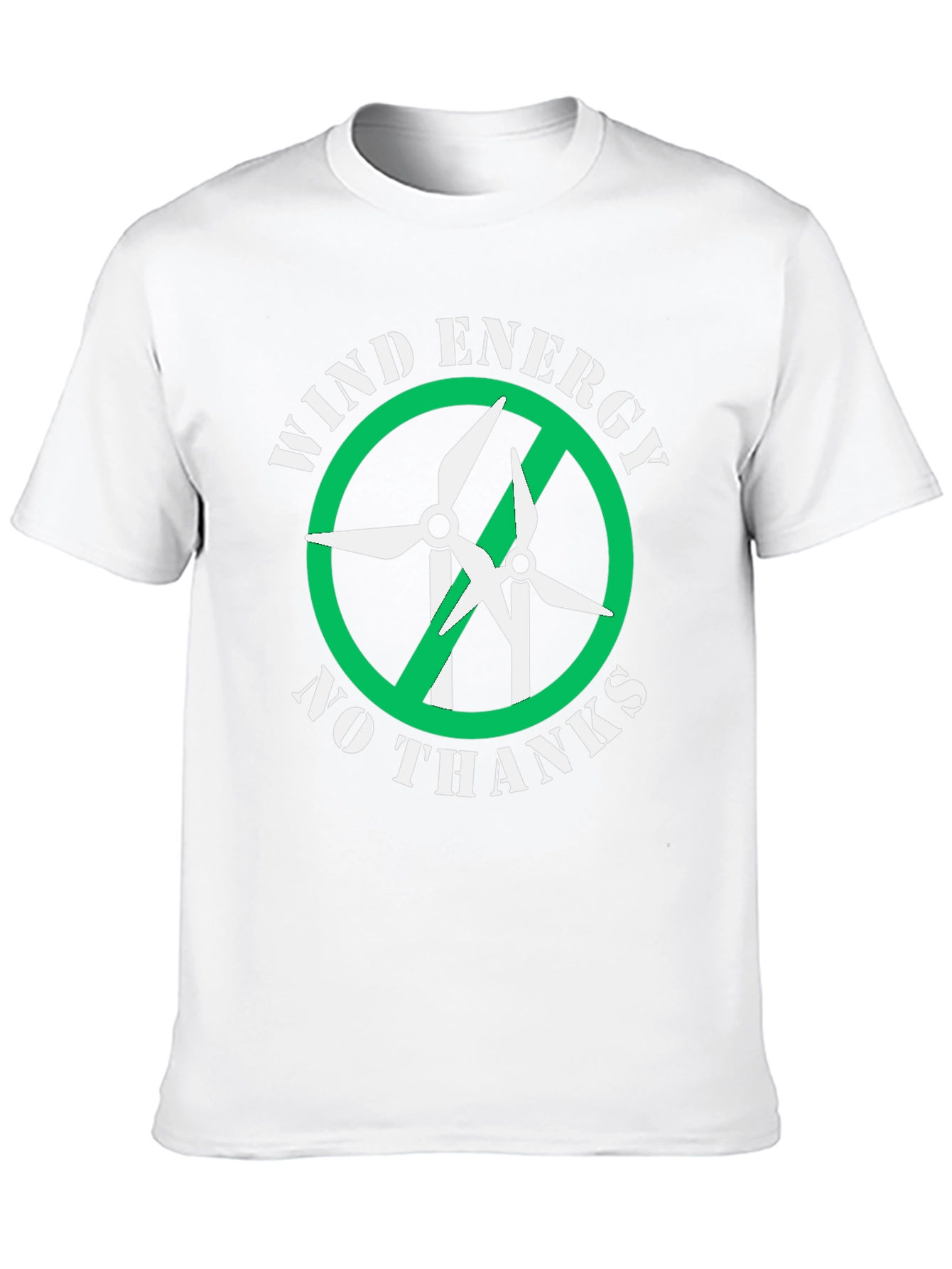 Black Wind Energy No Thanks Graphic T-Shirt view 10