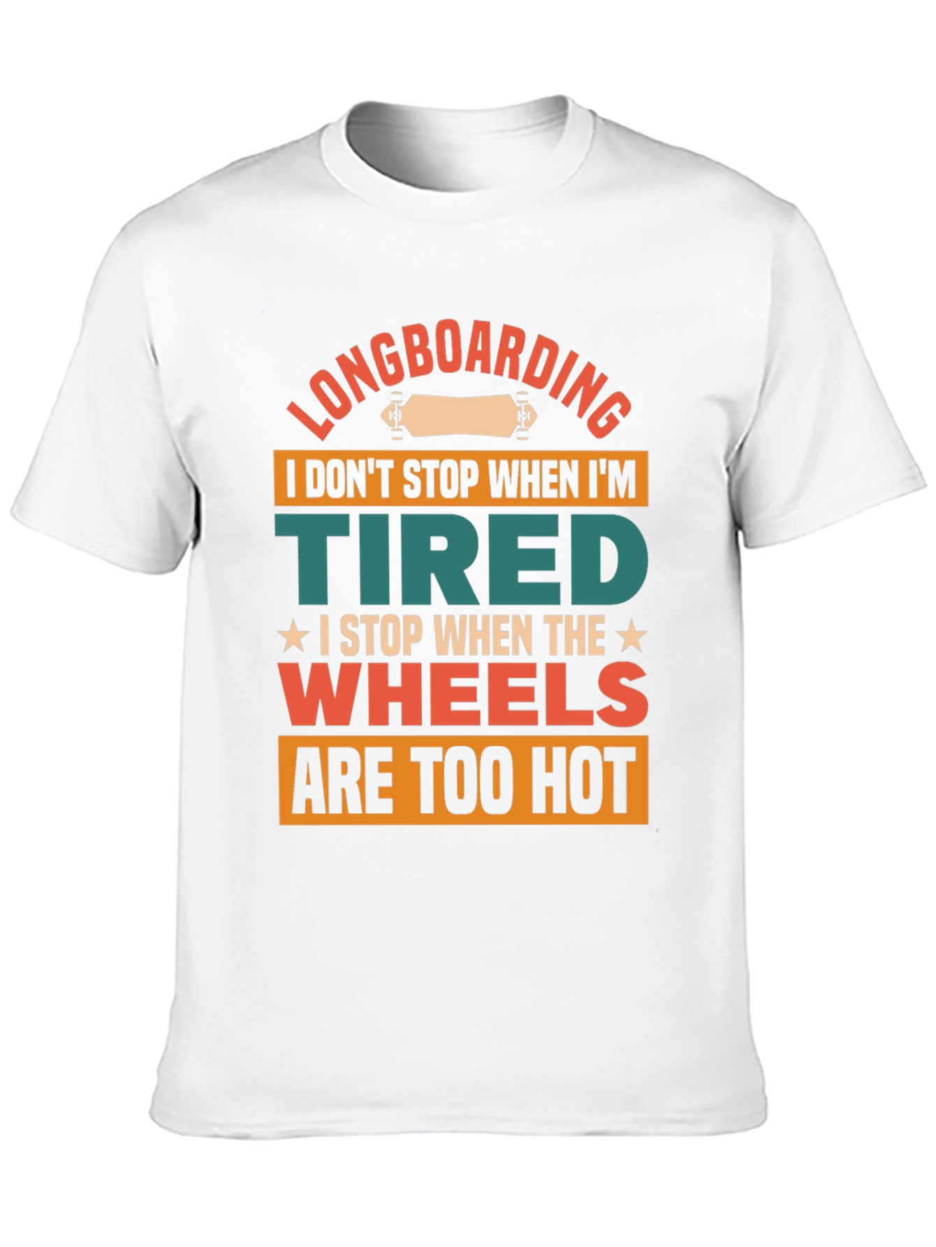 Black Longboarding Lover's T-Shirt: Wheels Too Hot! view 10