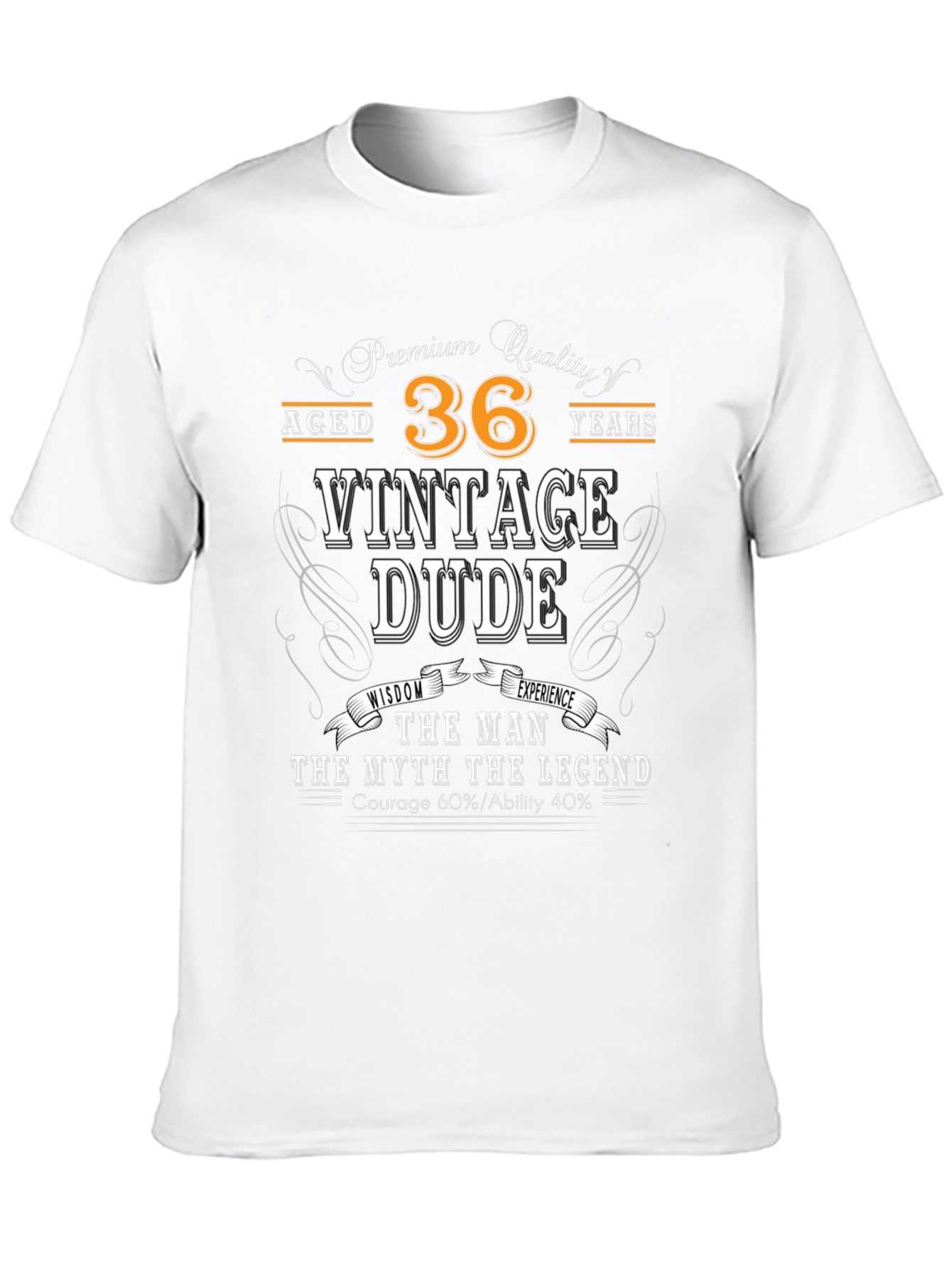 Black Vintage Dude 36th Birthday T-Shirt view 10