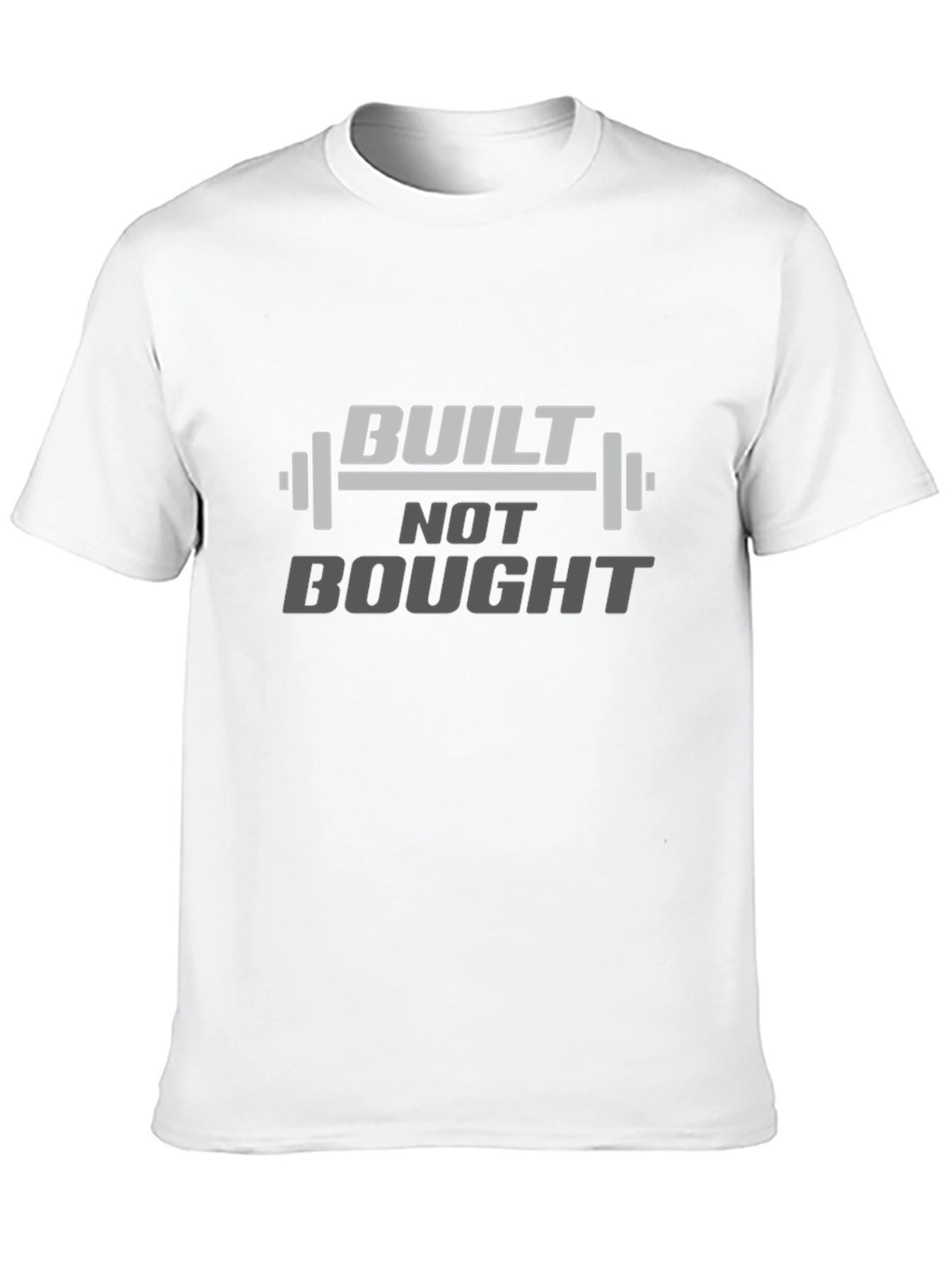 Black Built Not Bought T-Shirt - Gym Motivation view 10