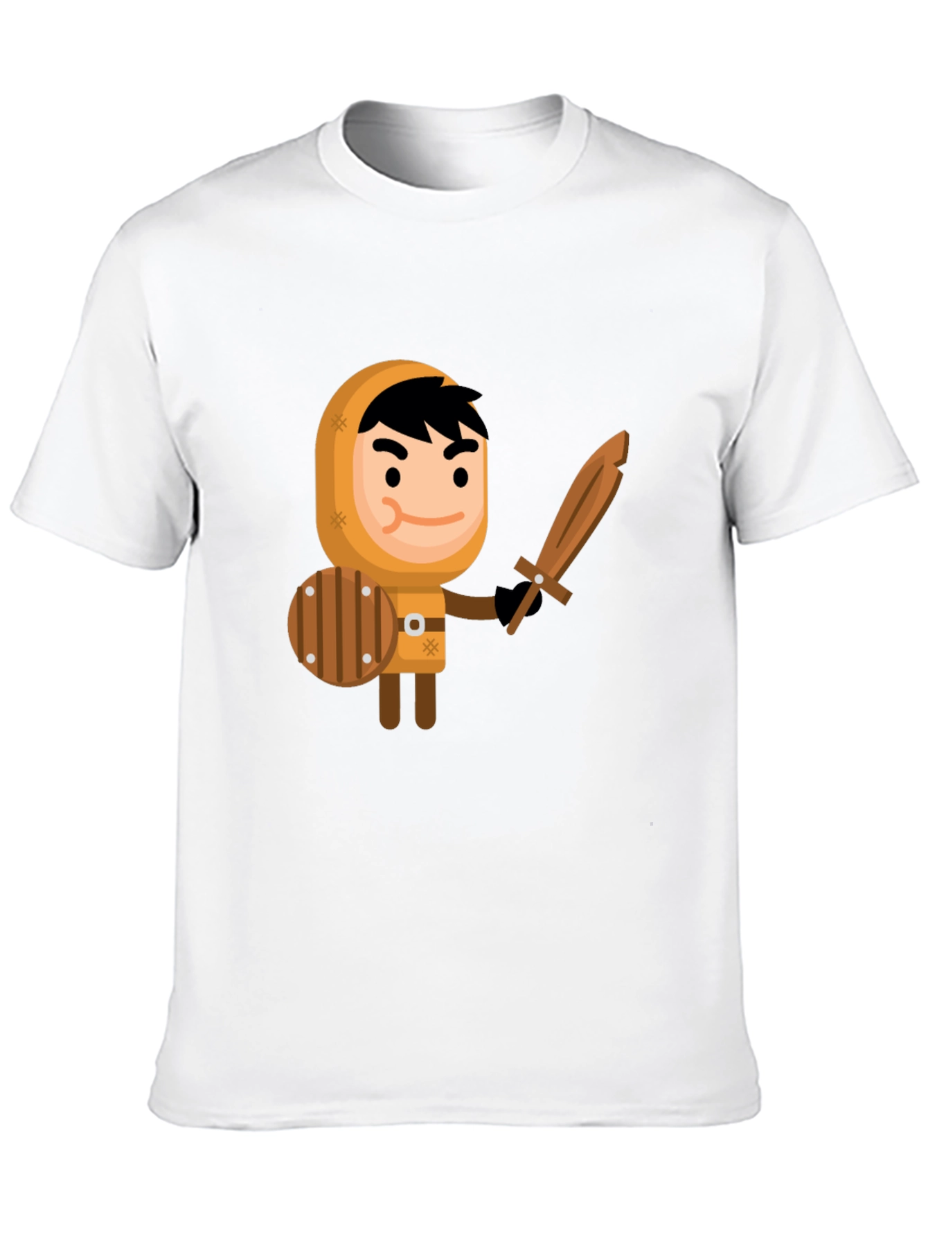 Black Cartoon Knight Graphic Tee - Fun, Unique Design view 10