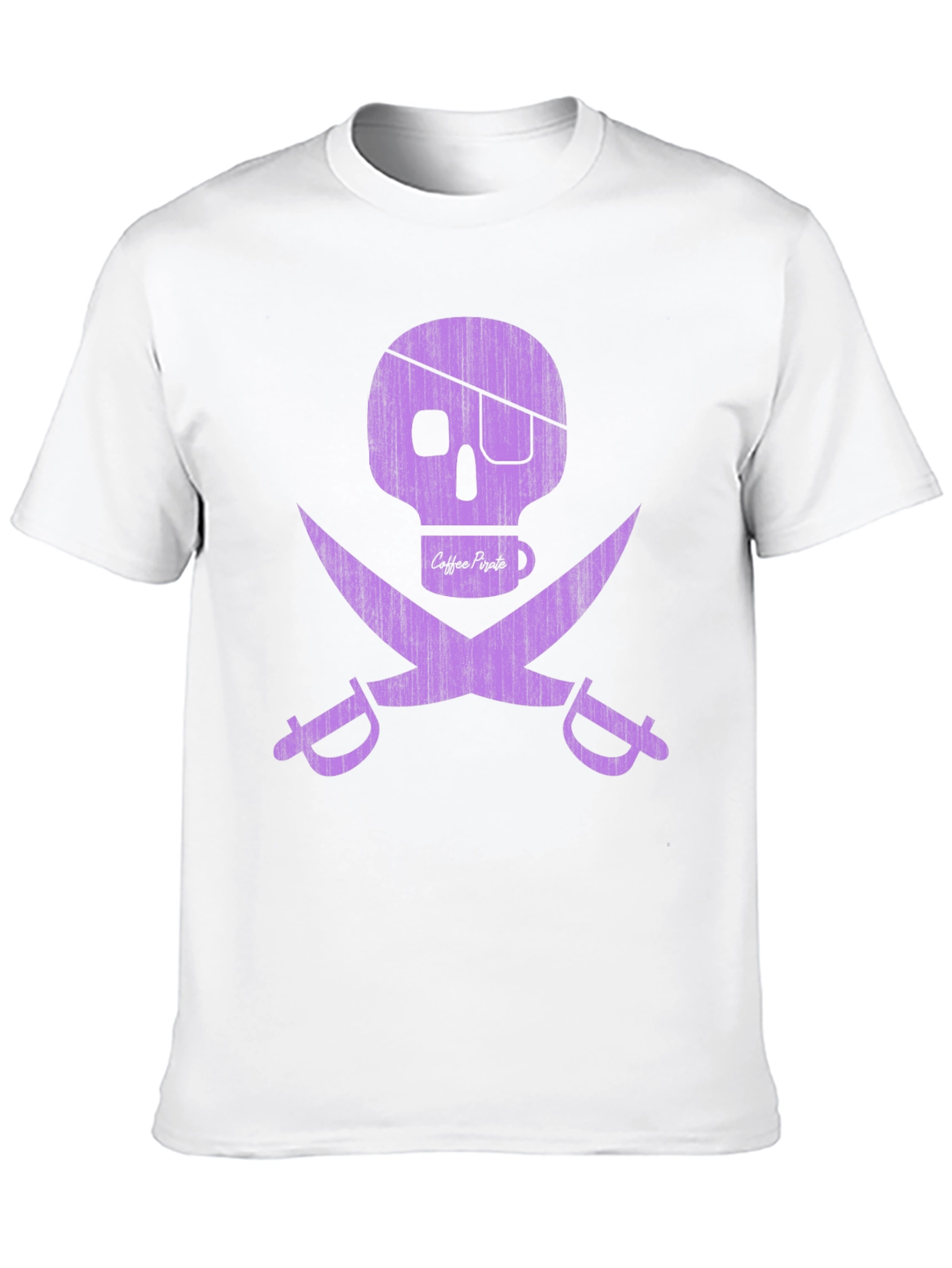 Black Coffee Pirate Graphic T-Shirt - Skull & Swords view 10