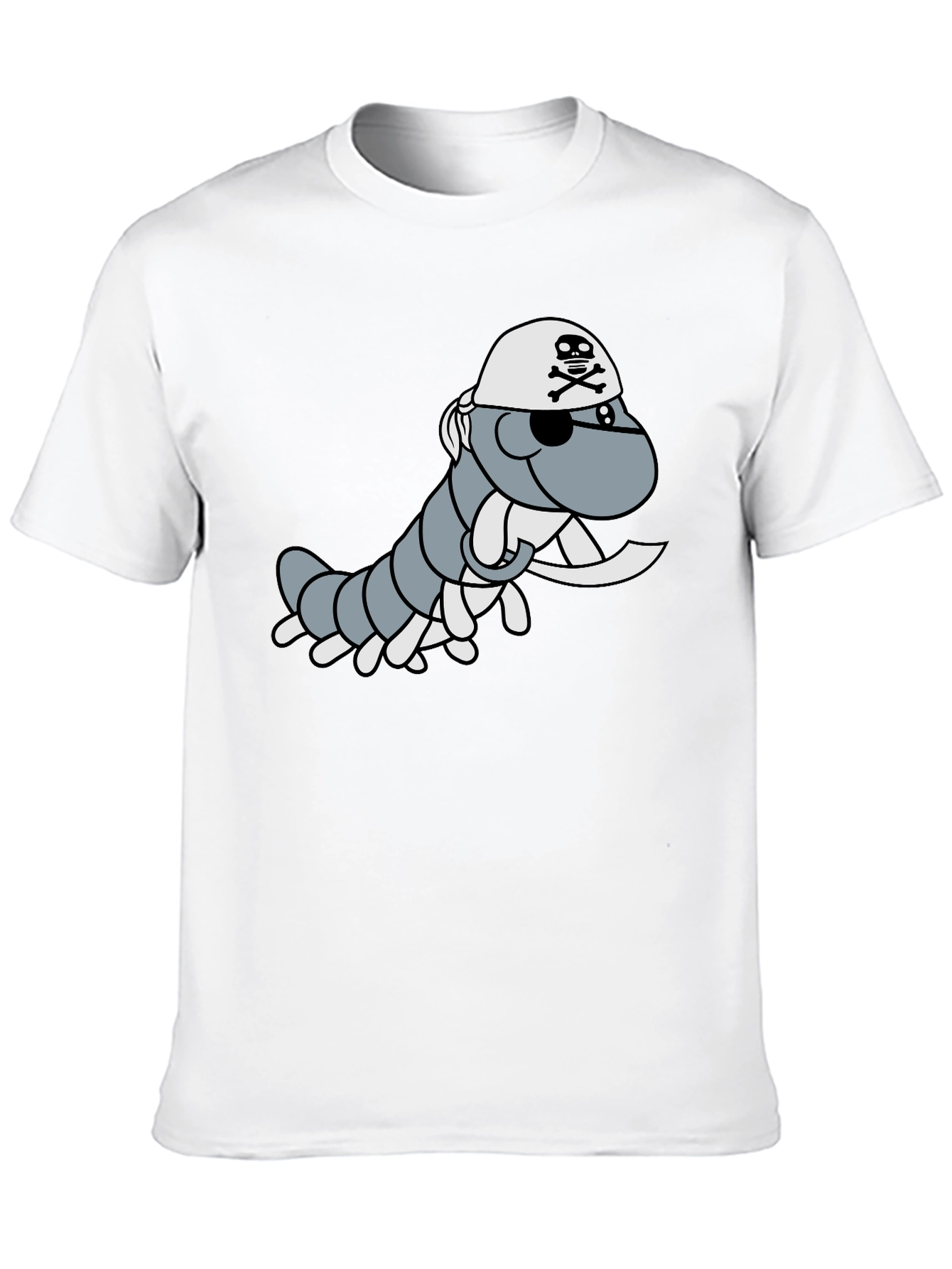 Black Pirate Centipede Graphic Tee - Black Cotton T-Shirt view 10