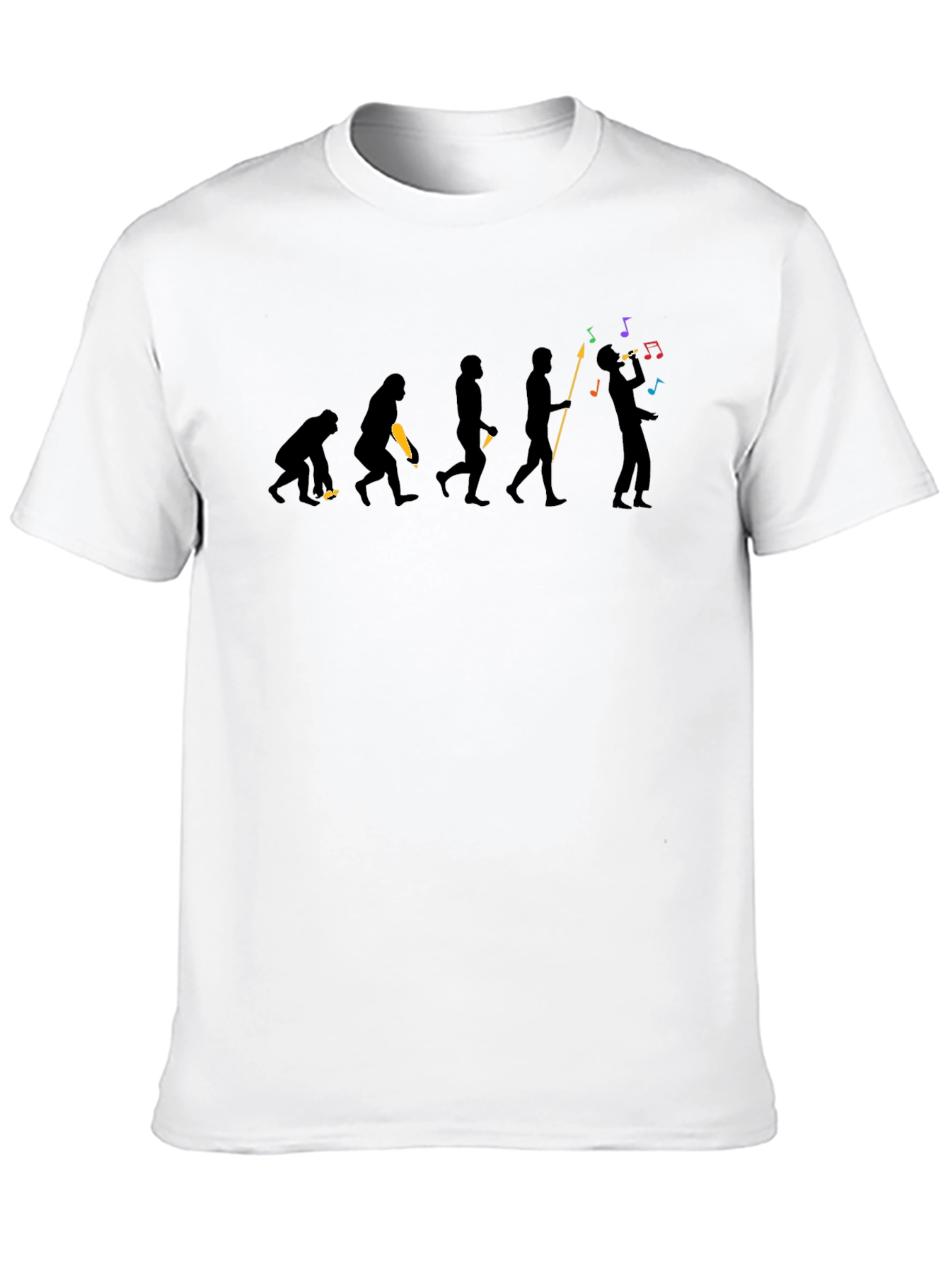 Black Evolution of Man Music T-Shirt view 10